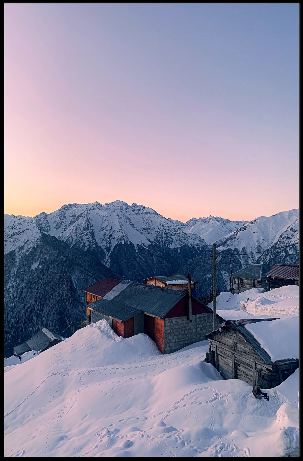 Mountain Serenity At Dusk Poster