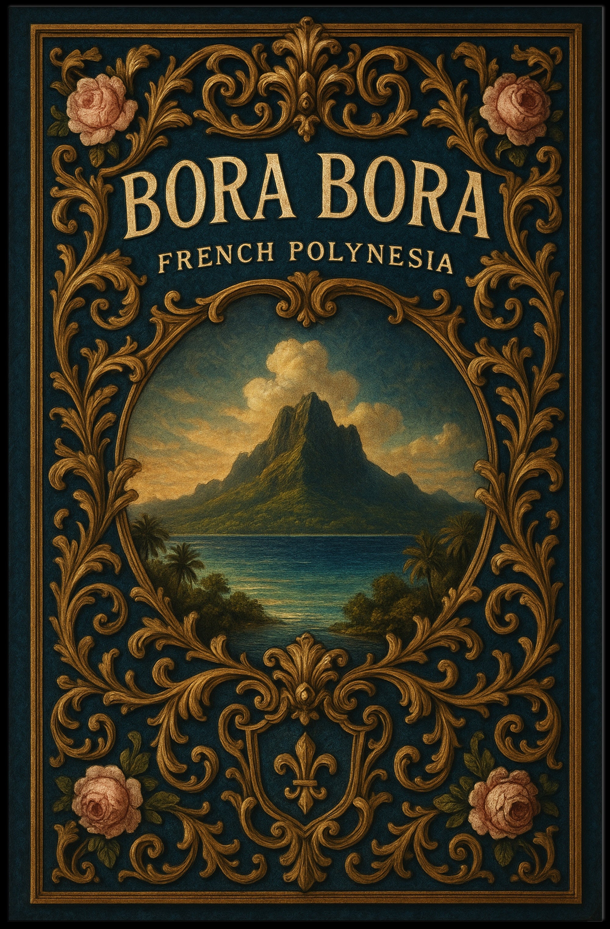 Bora Bora Vintage Travel Paradise Poster PosterGoat