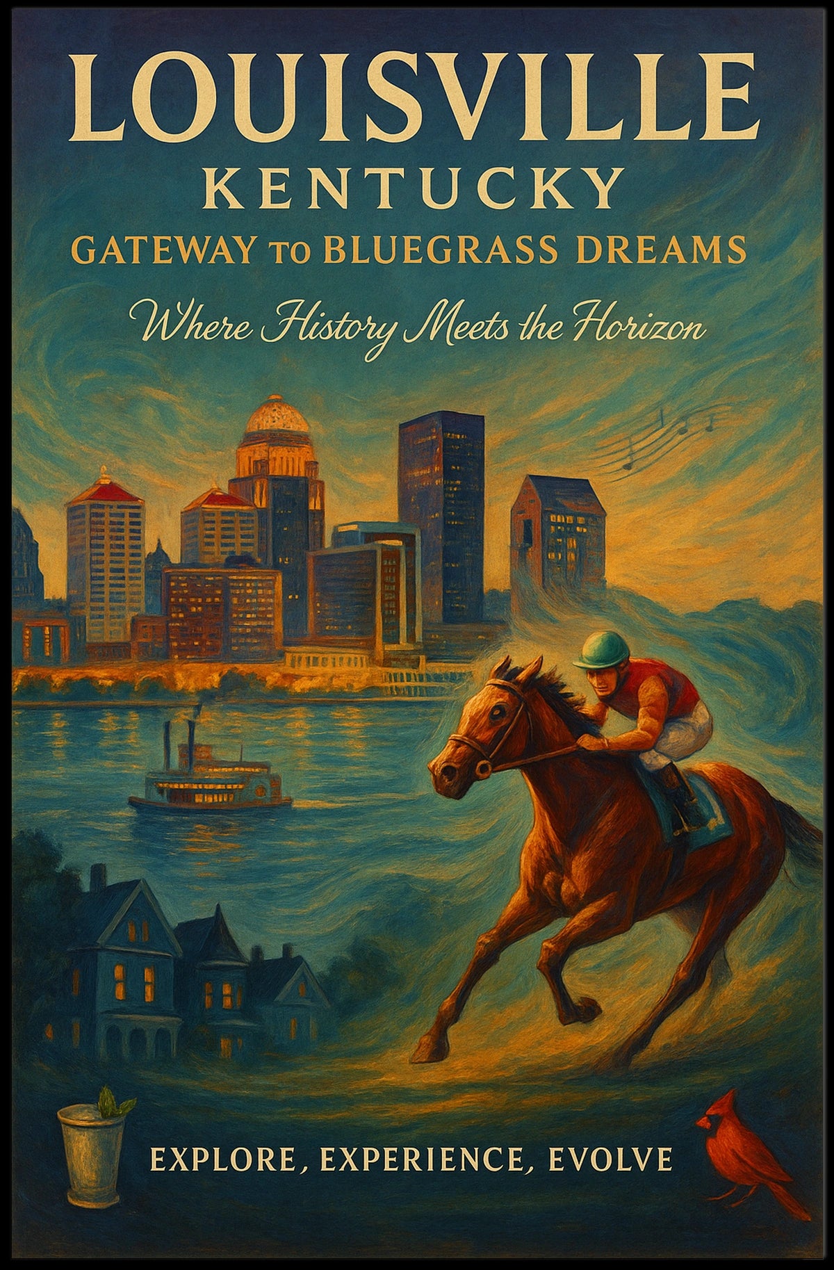 Louisville Gateway to Bluegrass Dreams Poster