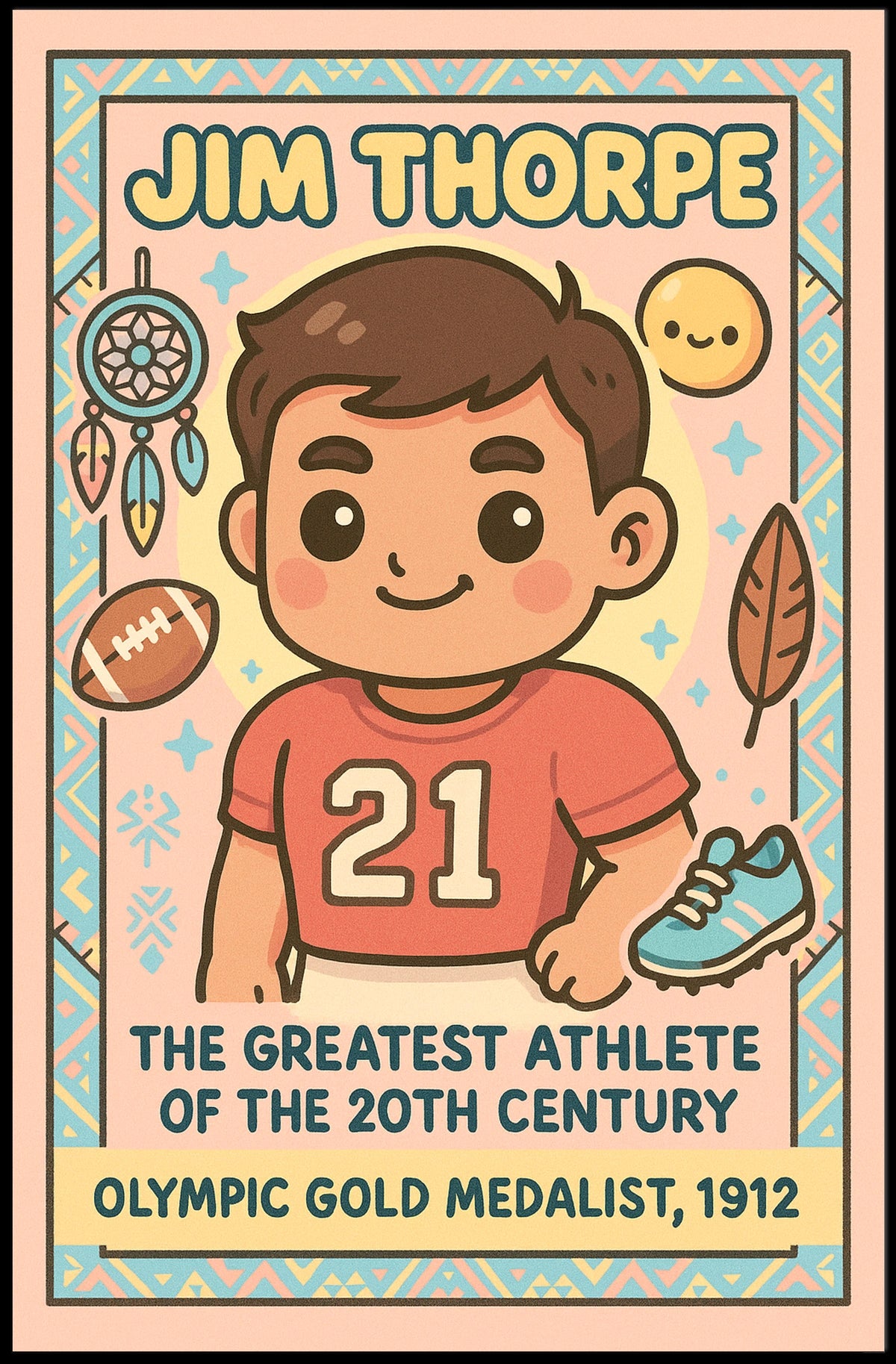 Celebrating a Legendary Athlete Jim Thorpe Poster