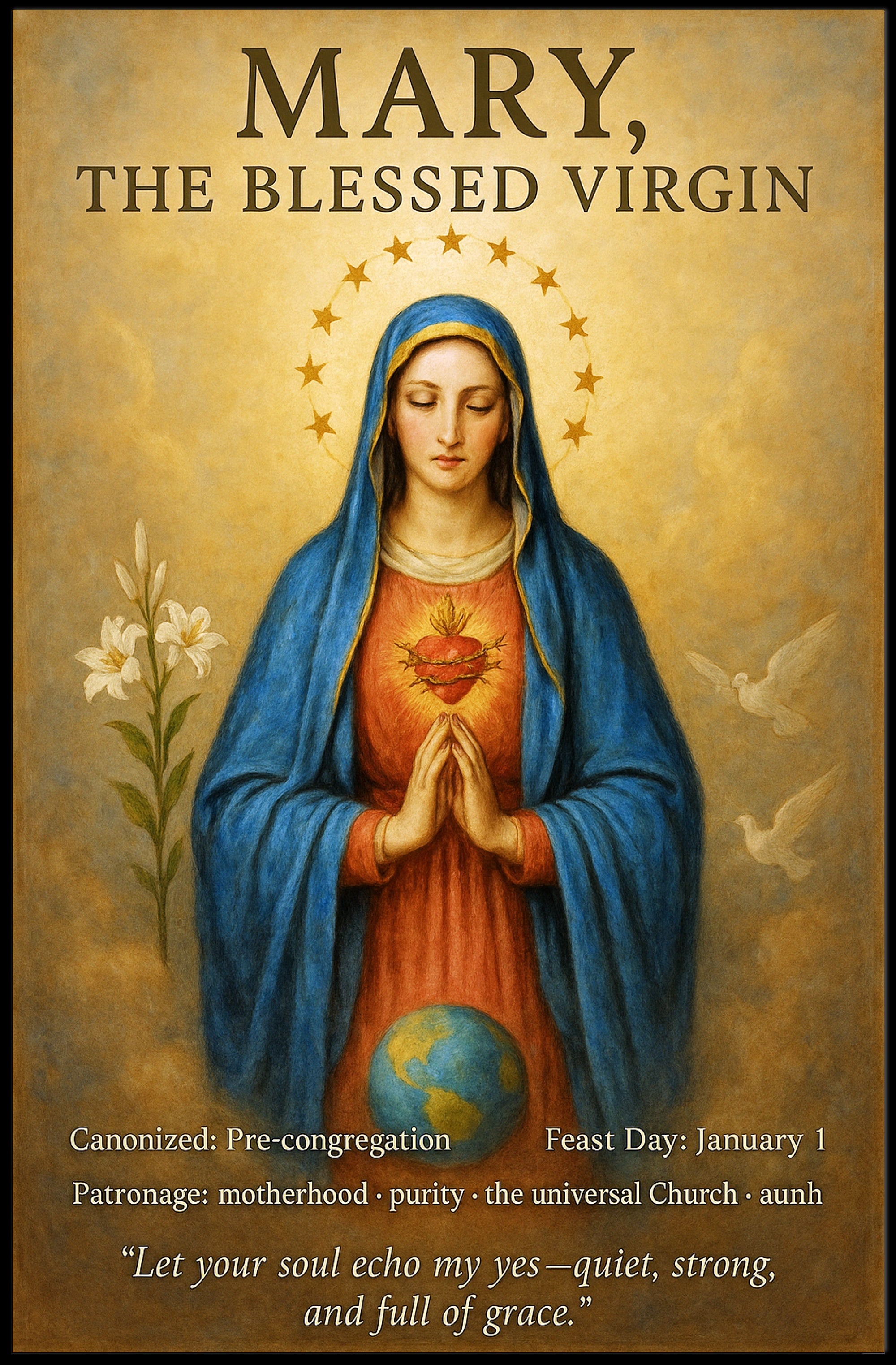 Mary, The Blessed Virgin Poster PosterGoat