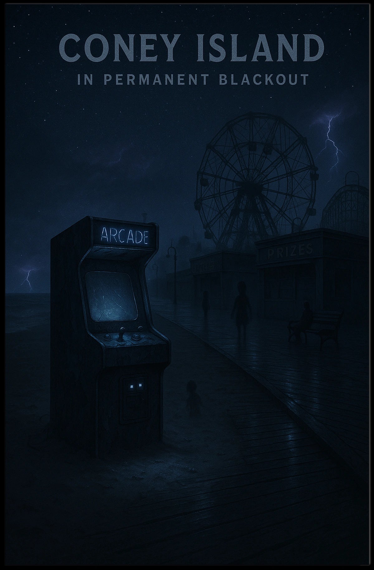 Coney Island In Permanent Blackout Poster