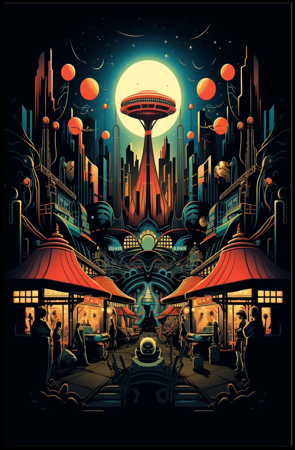 Futuristic Cityscape Poster