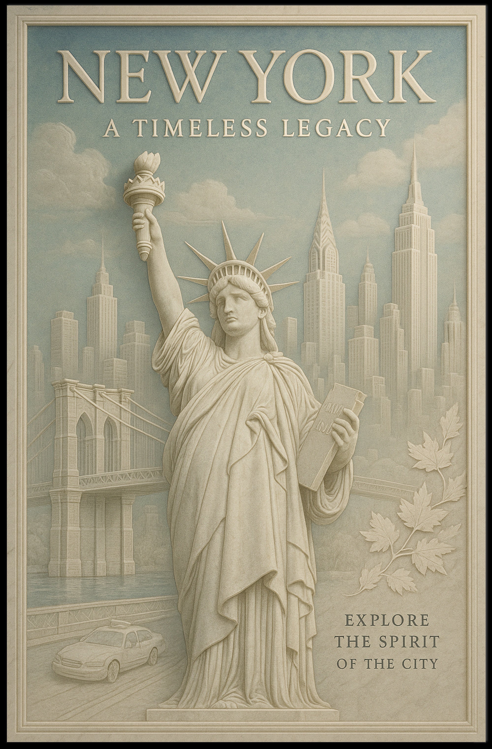 New York City Vintage Elegance Travel Poster