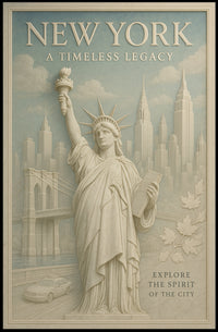 New York City Poster Vintage Elegance Travel Wall Art