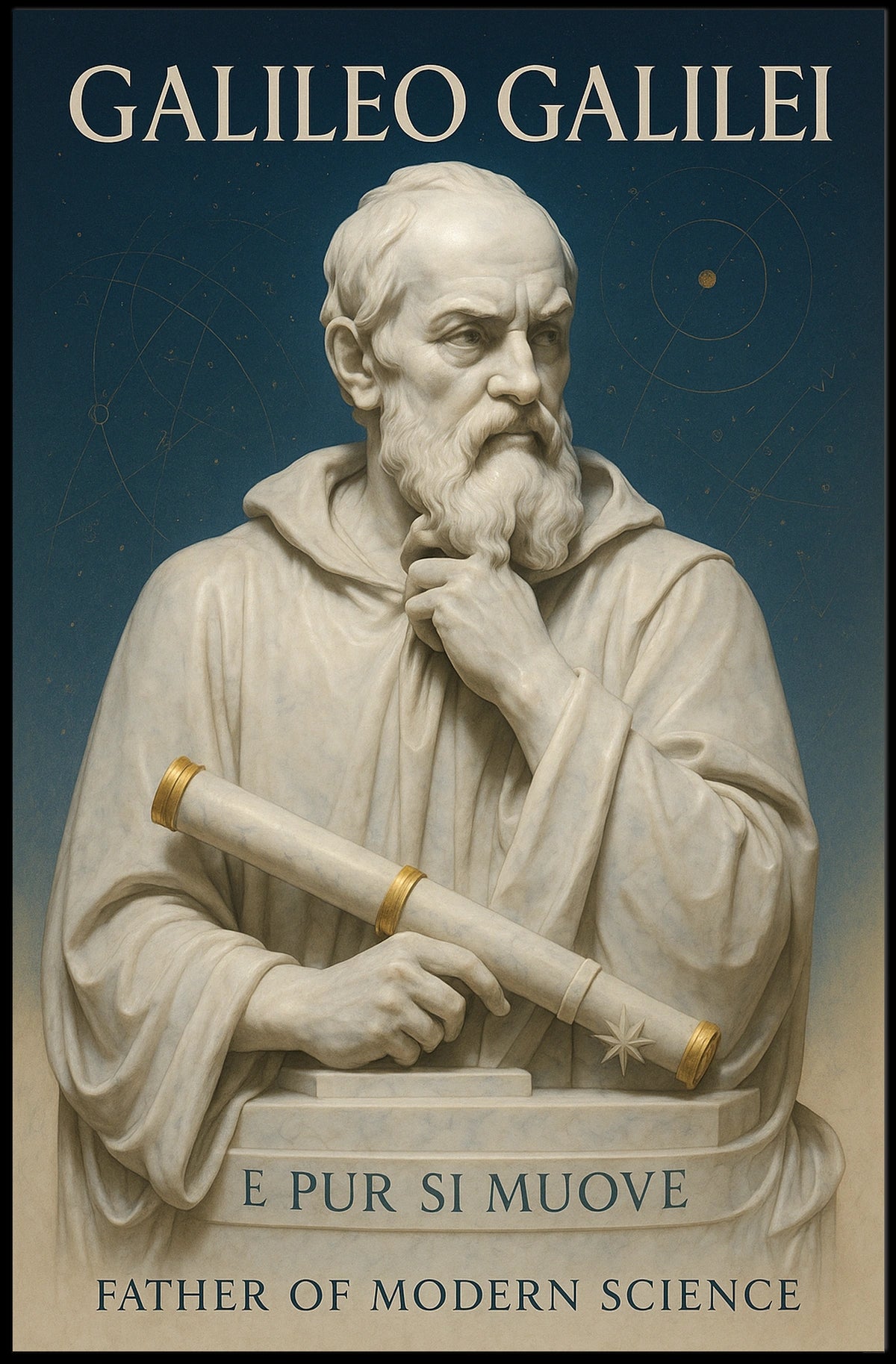 Galileo Galilei Father Of Modern Poster