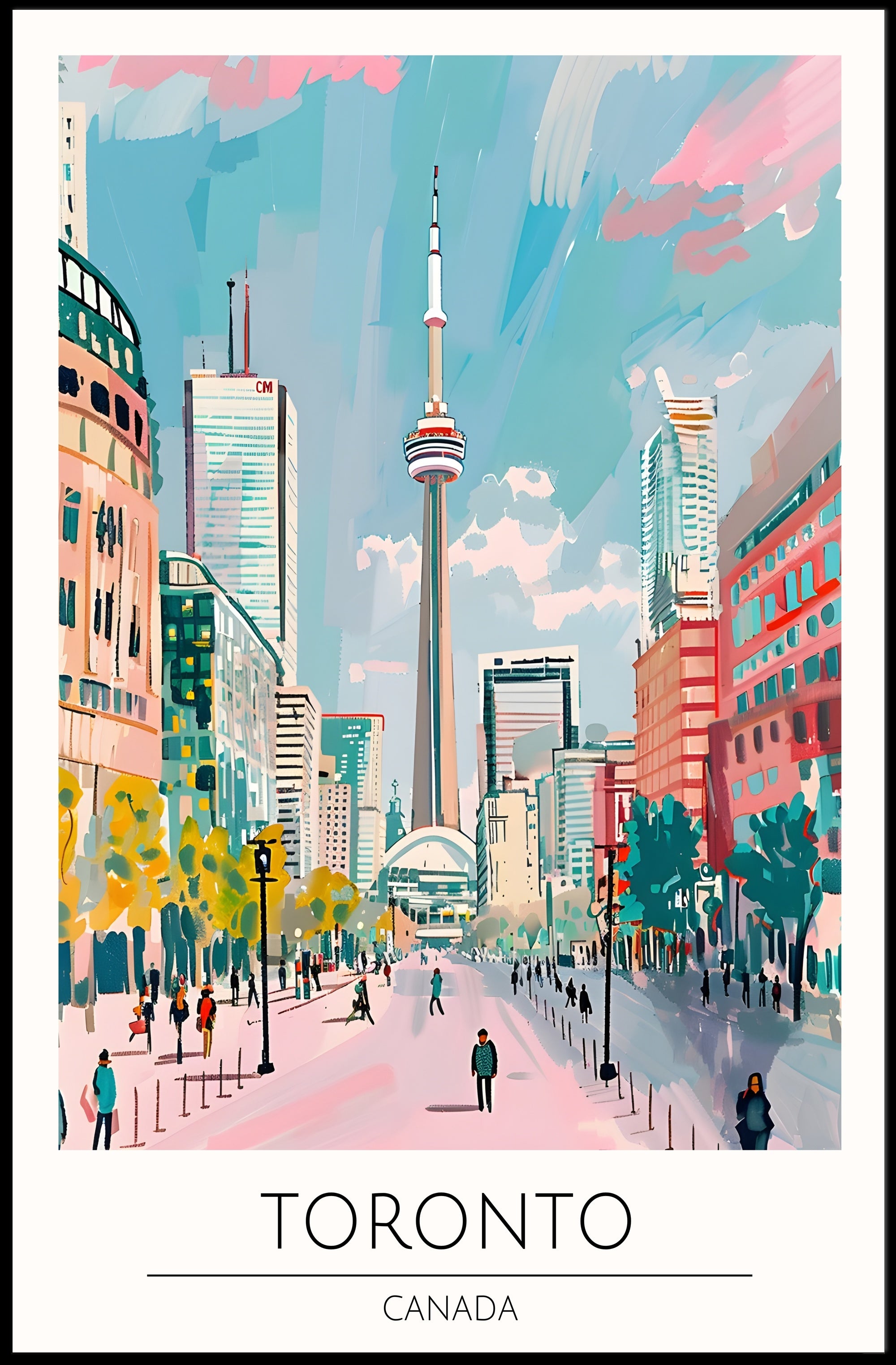 Vibrant Toronto Skyline Poster PosterGoat