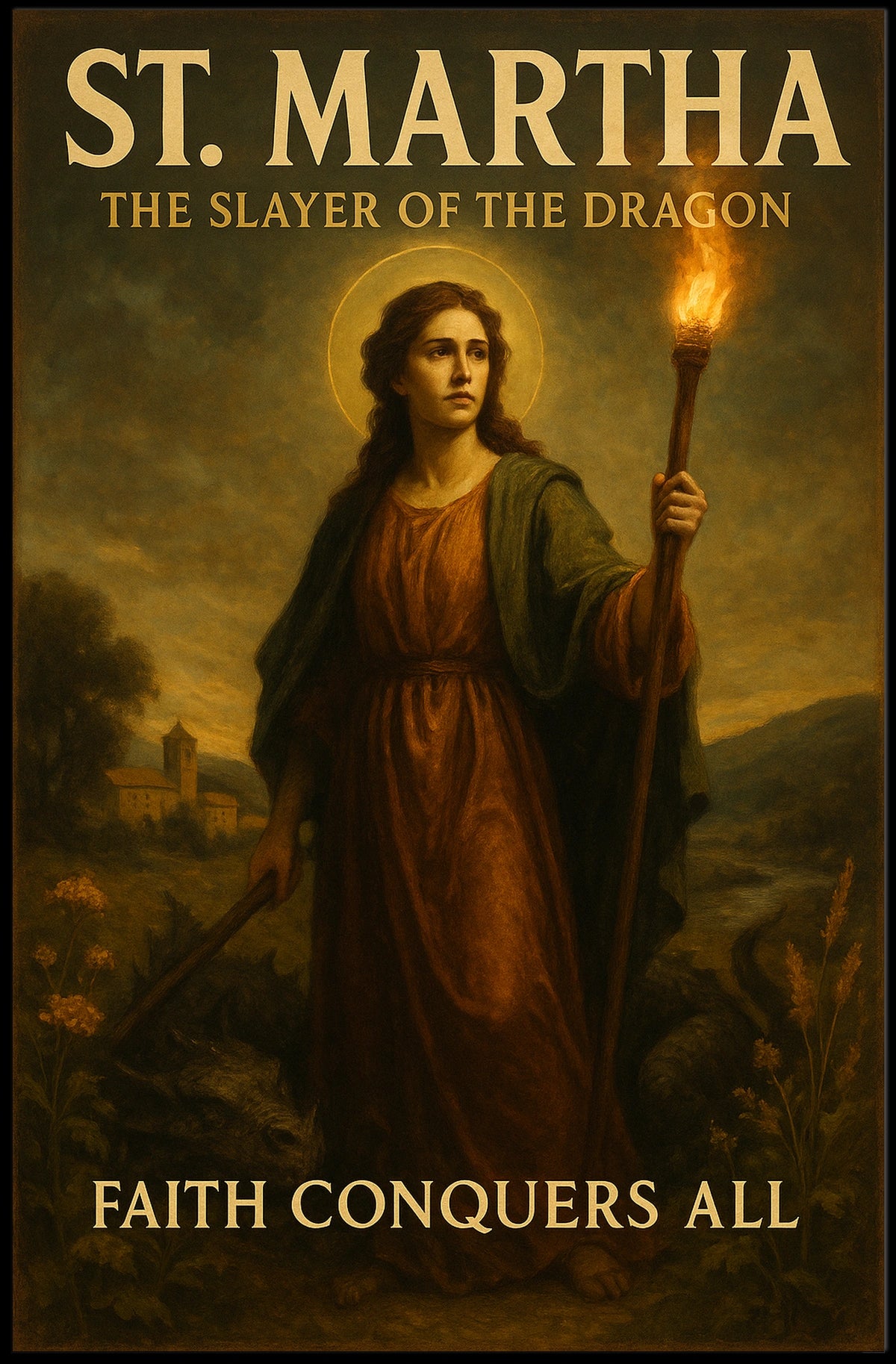 St. Martha The Slayer of the Dragon Poster