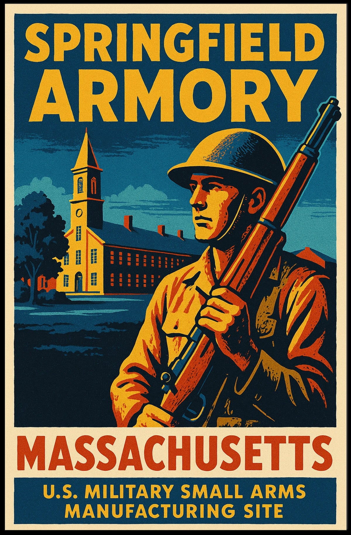 Springfield Armory Massachusetts Poster