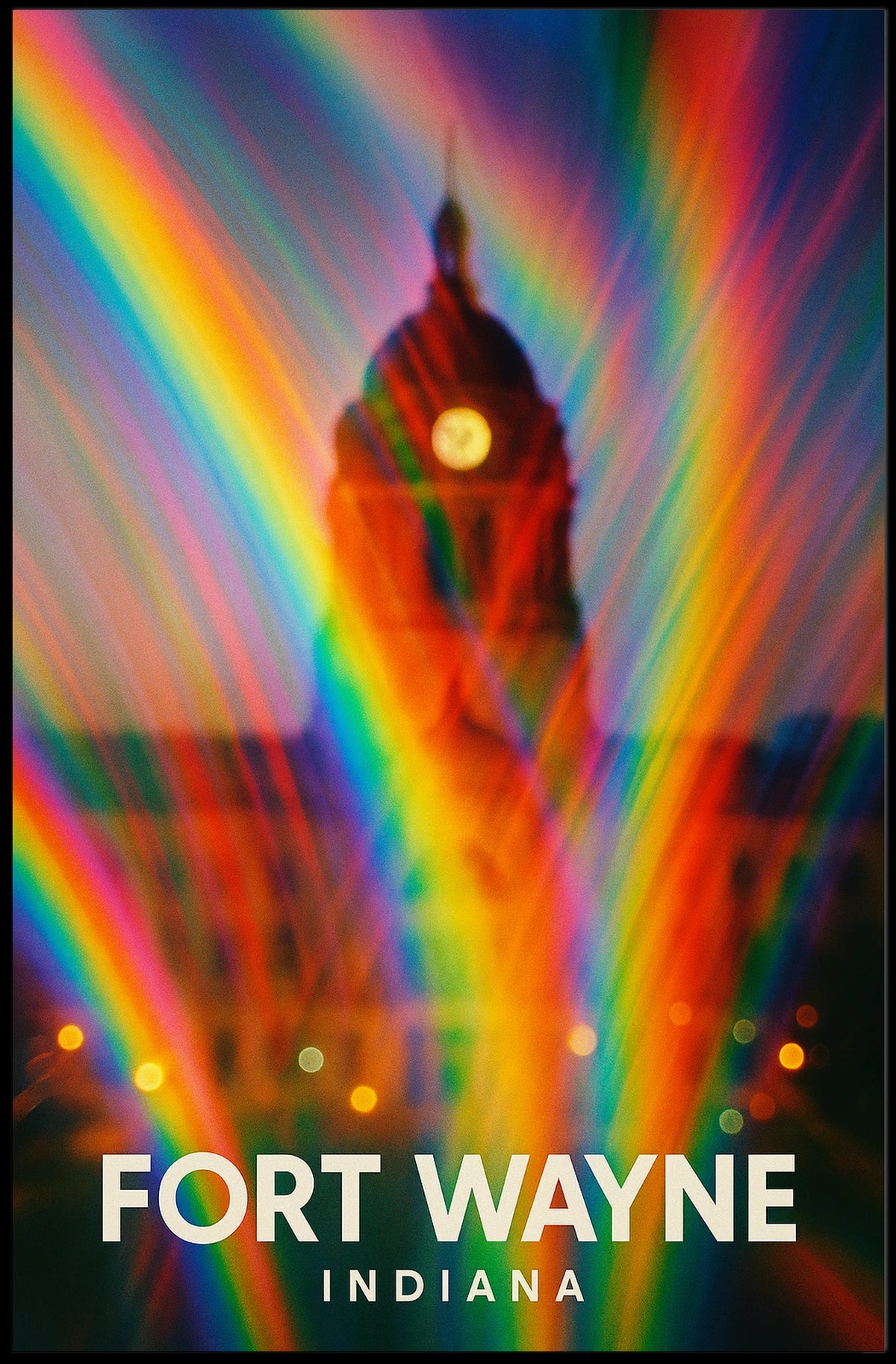 Fort Wayne Indiana Scenic Minimalist Wanderlust Poster