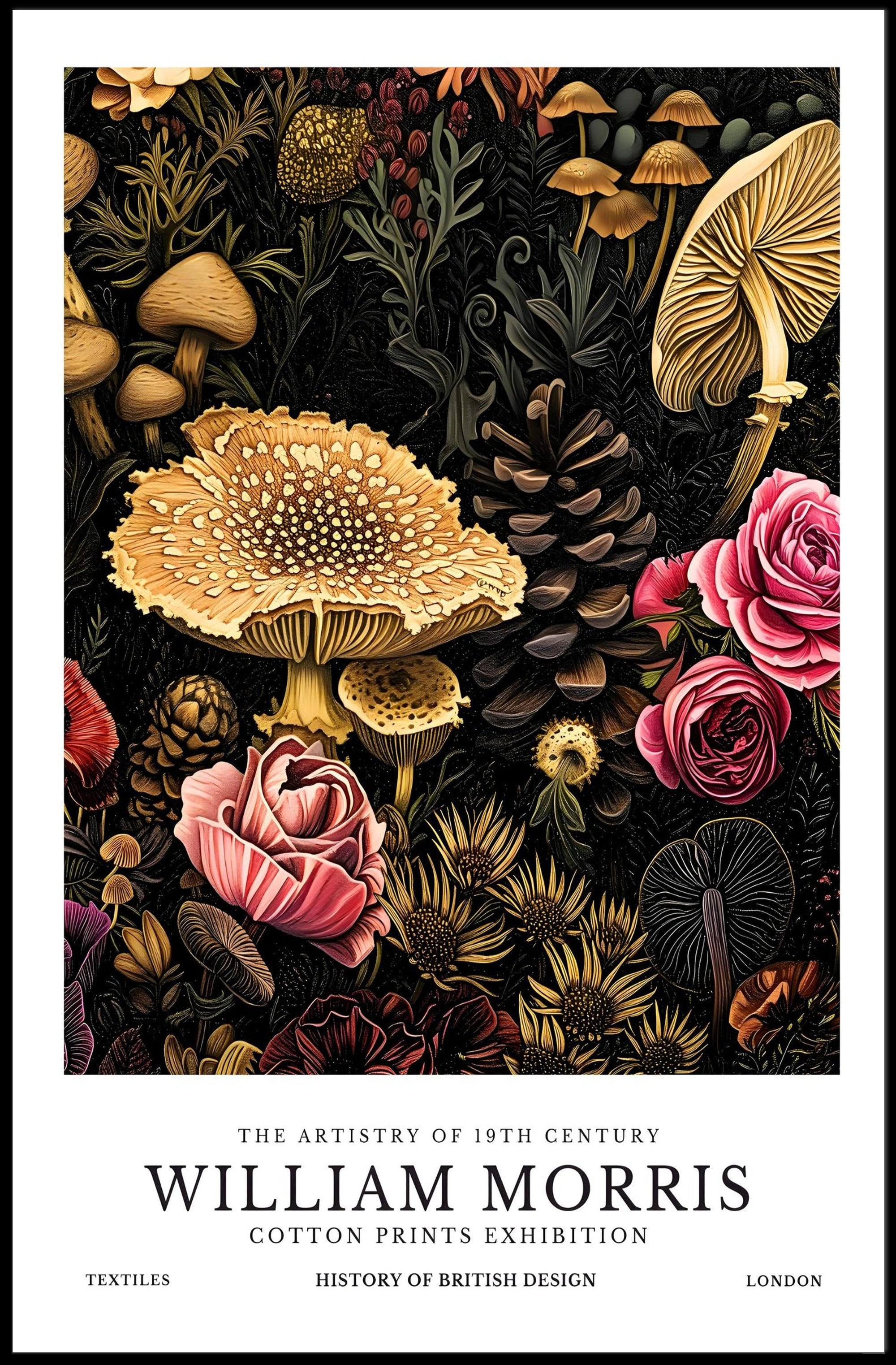 William Morris Cotton Prints Exhibition Poster
