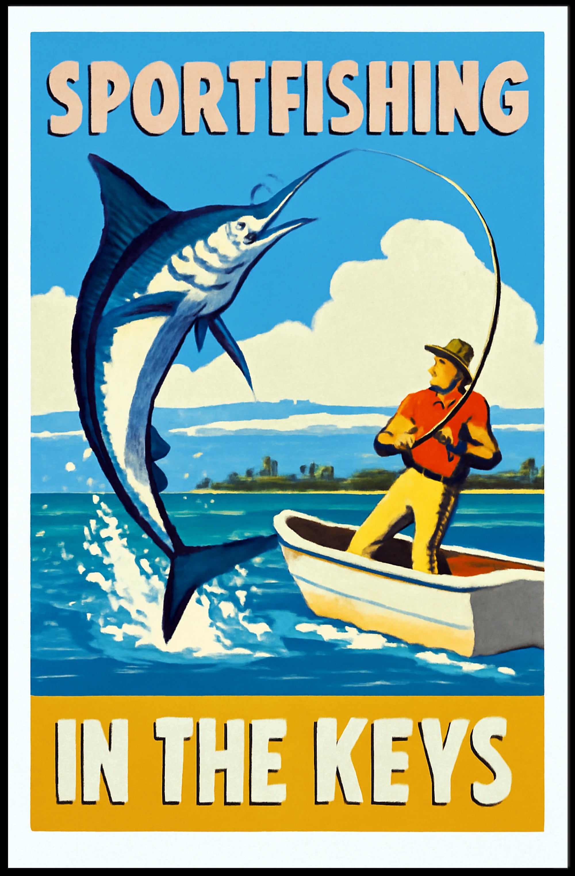 Sportfishing in the Keys Poster PosterGoat