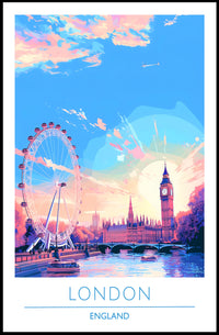 London Skyline at Sunset Poster