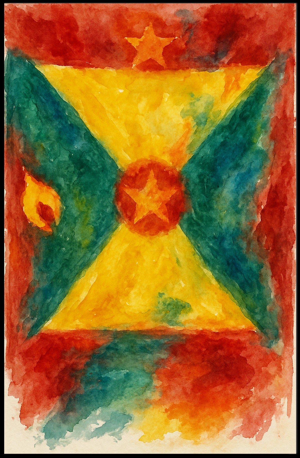 Vibrant Abstract Flag Poster