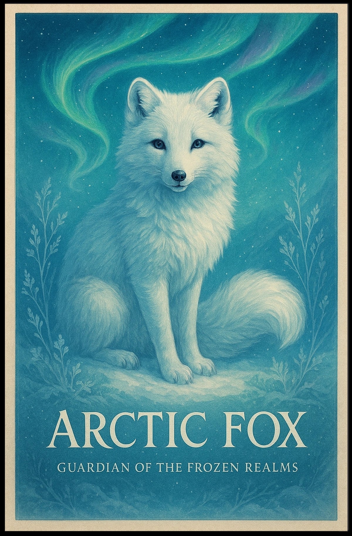 Arctic Fox Guardian of the Frozen Realms Poster