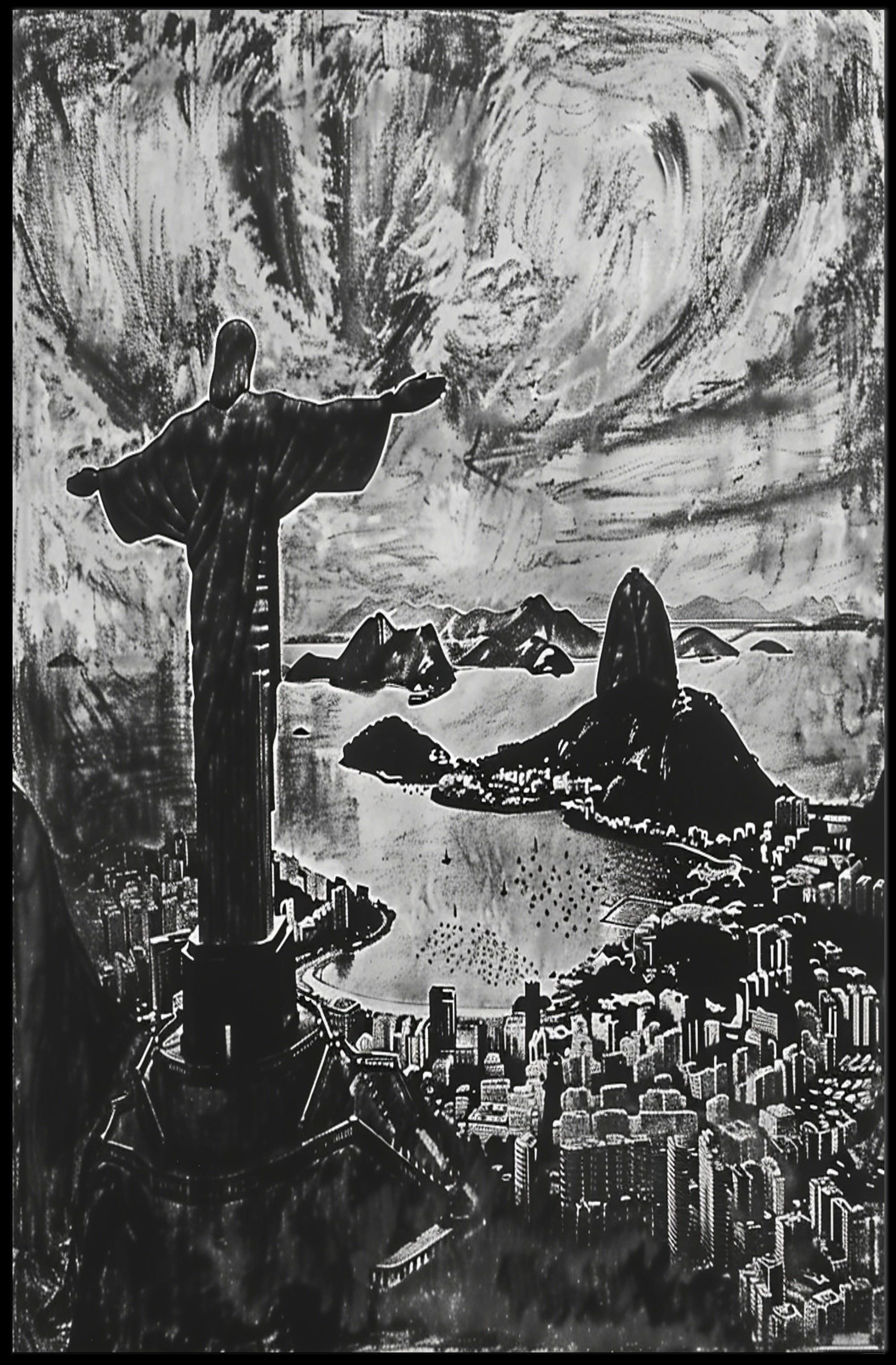 Christ The Redeemer Over Rio Poster