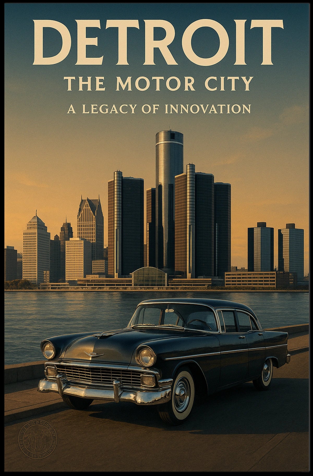 Detroit The Motor City Poster