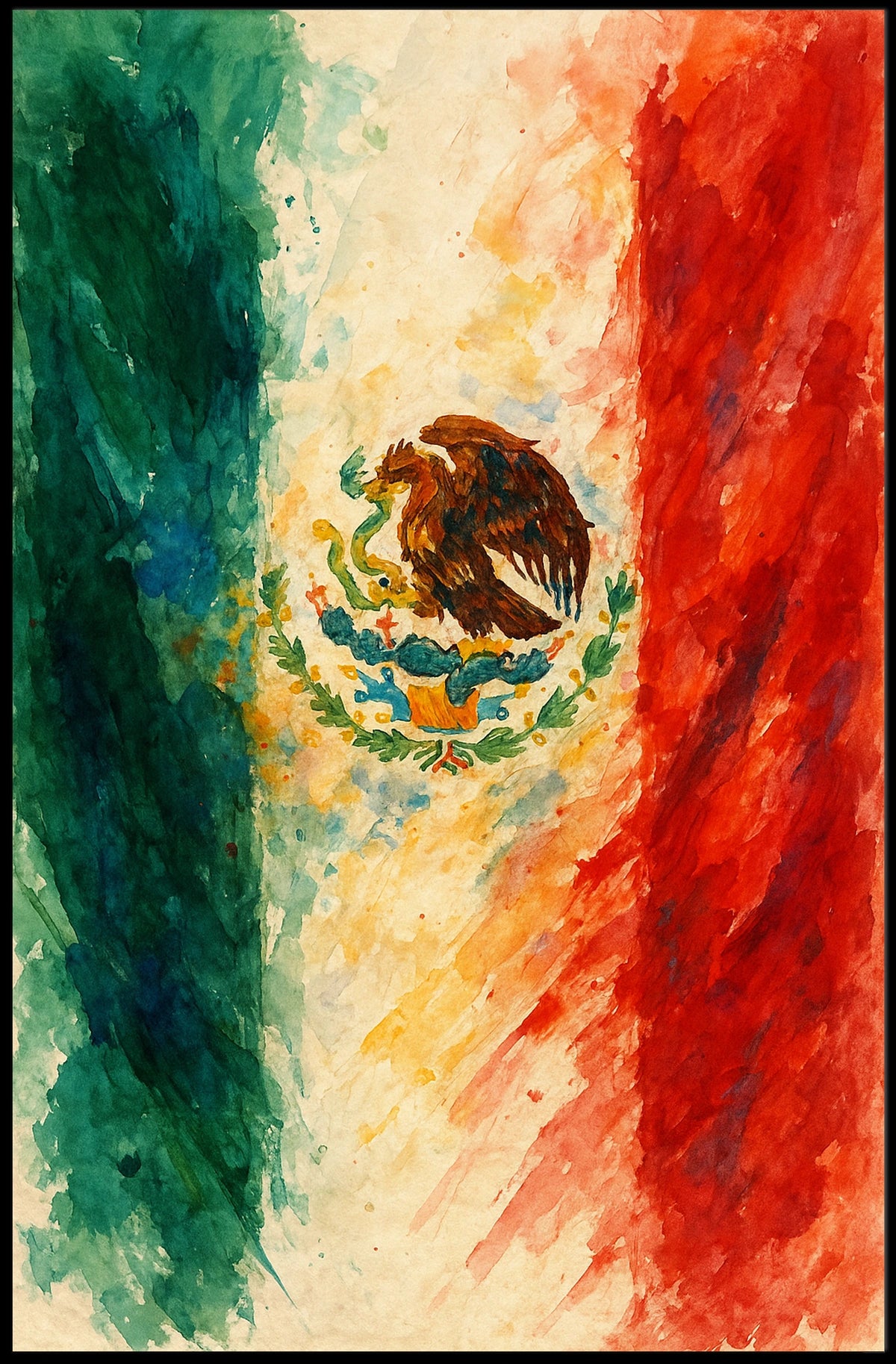 Vibrant Mexican Flag Poster