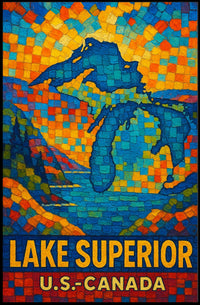 Lake Superior U.S.-Canada Poster