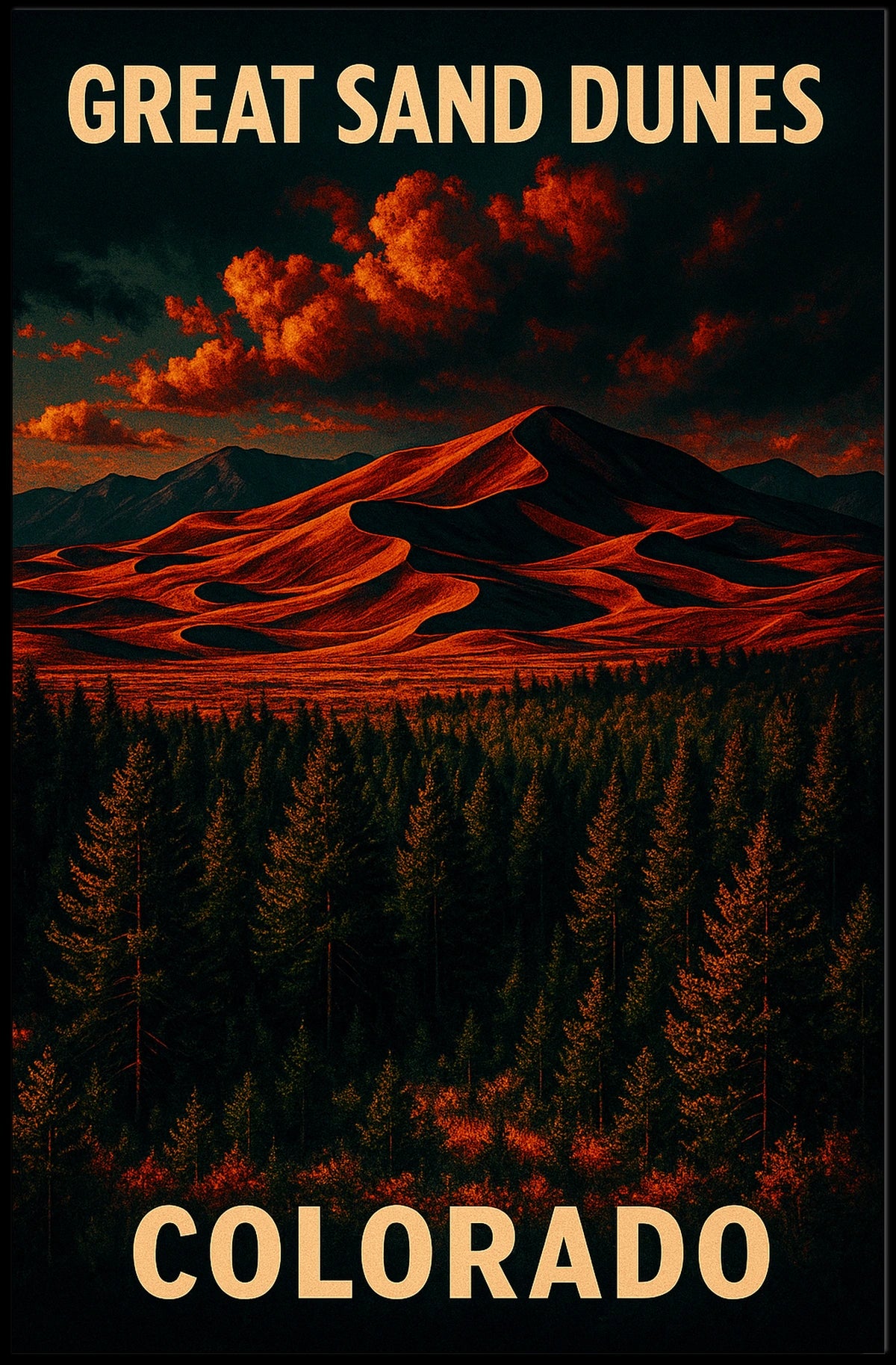 Great Sand Dunes of Colorado Poster