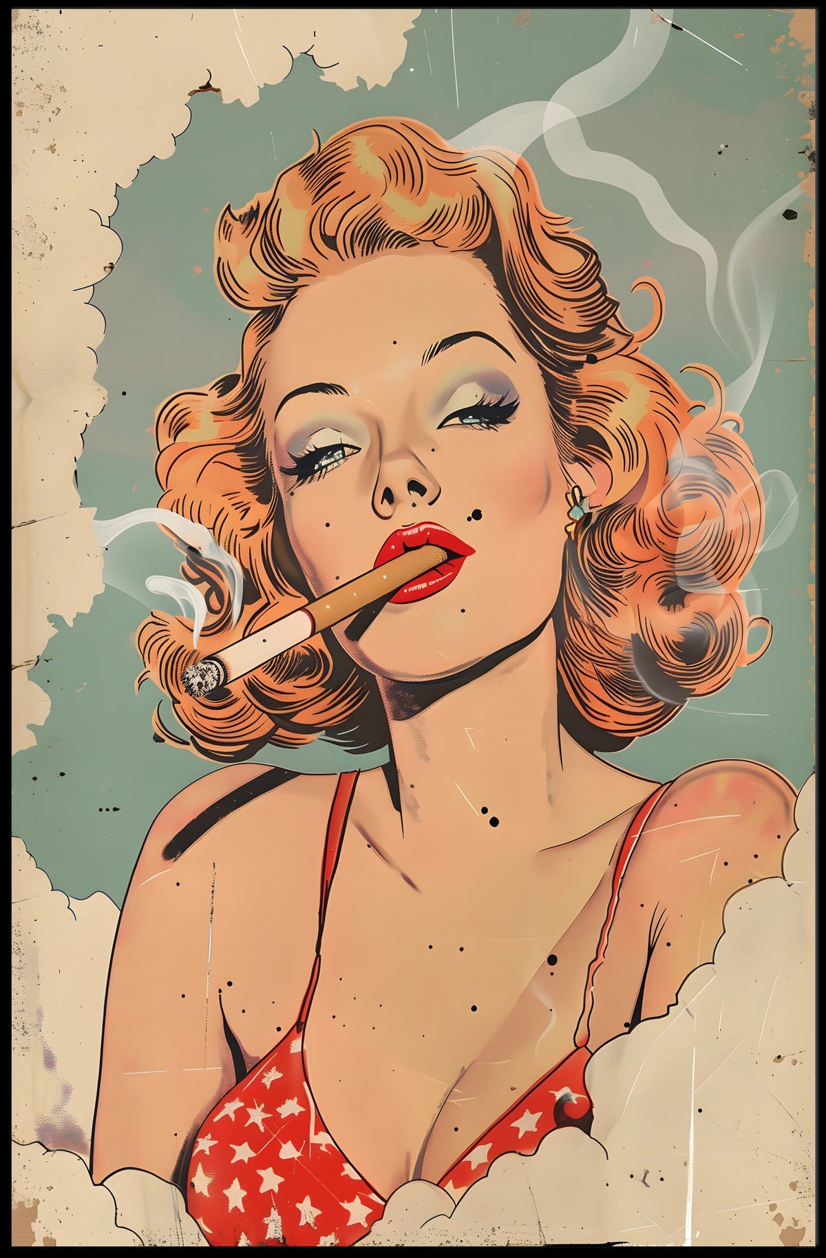 Retro Glamour Illustration Poster