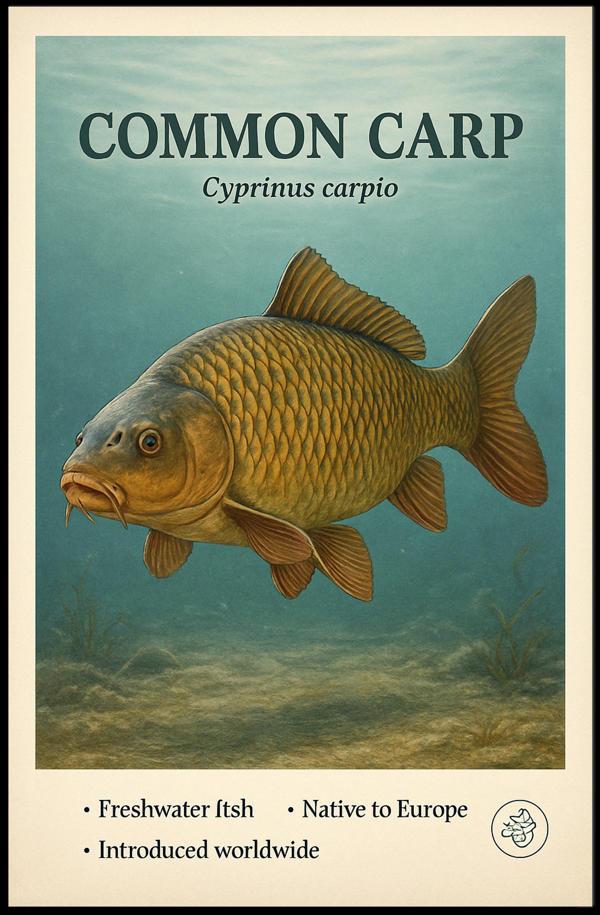 Common Carp Cyprinus carpio Poster