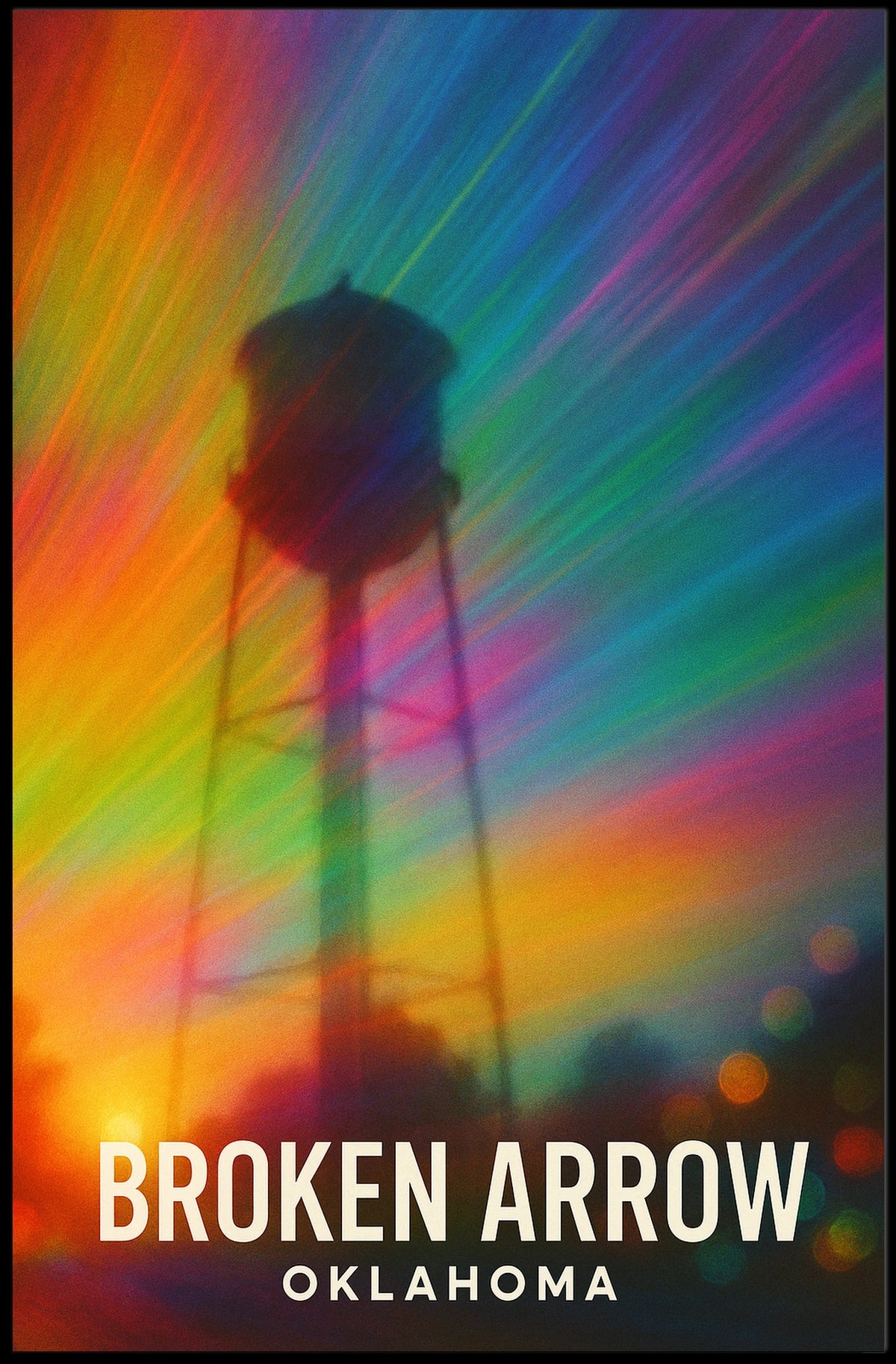 Broken Arrow Oklahoma Minimalist Travel Poster