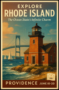 Explore Rhode Island The Ocean State Poster