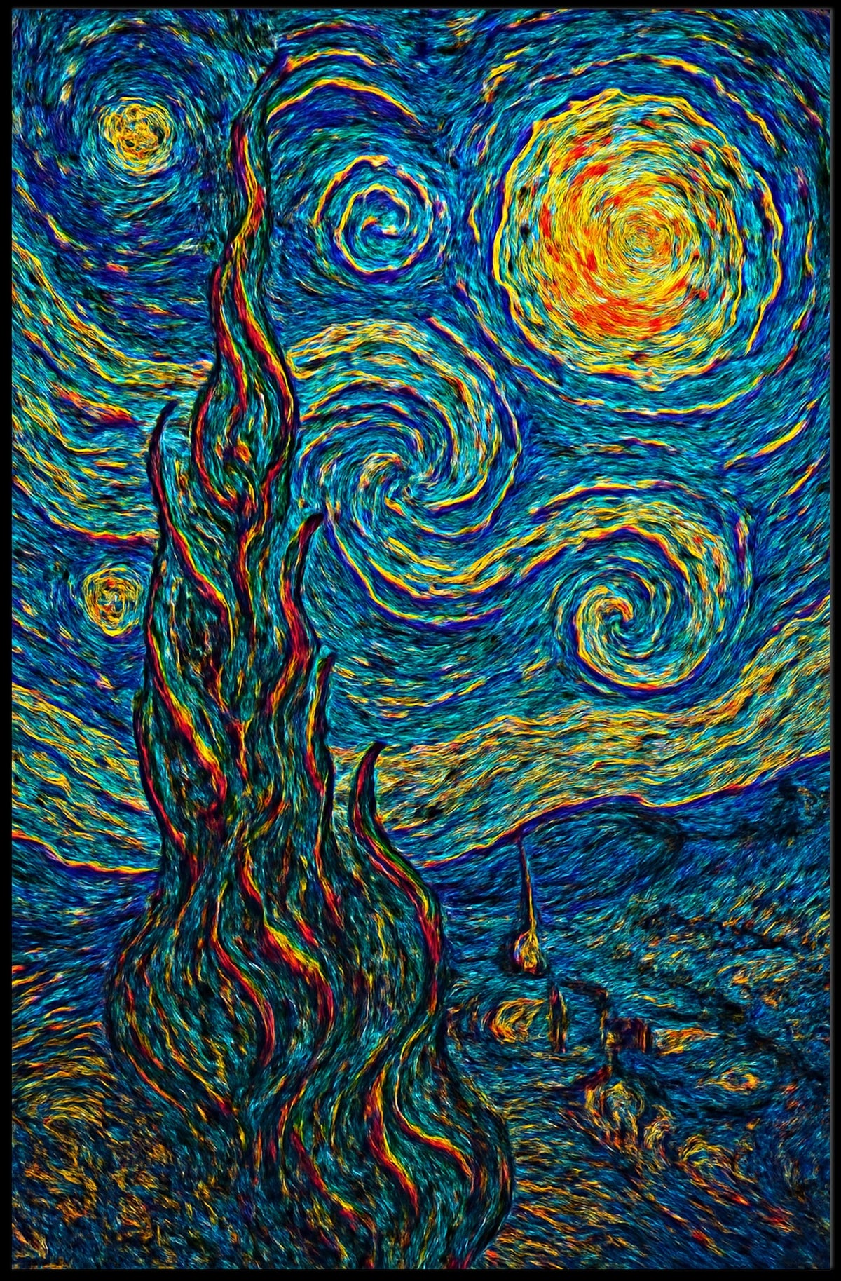 Starry Night Reimagined Poster