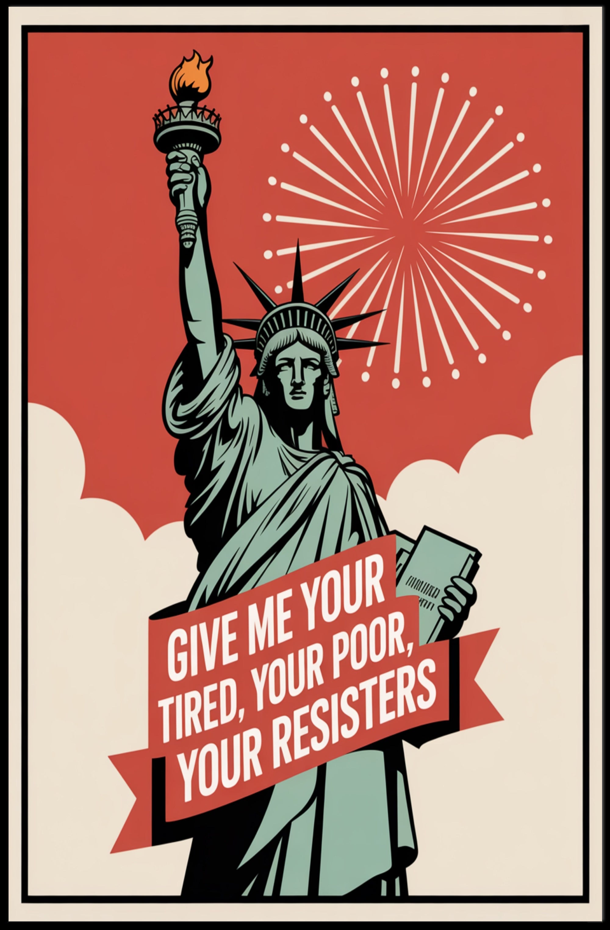 Statue of Liberty Resistance Political or Propaganda Poster
