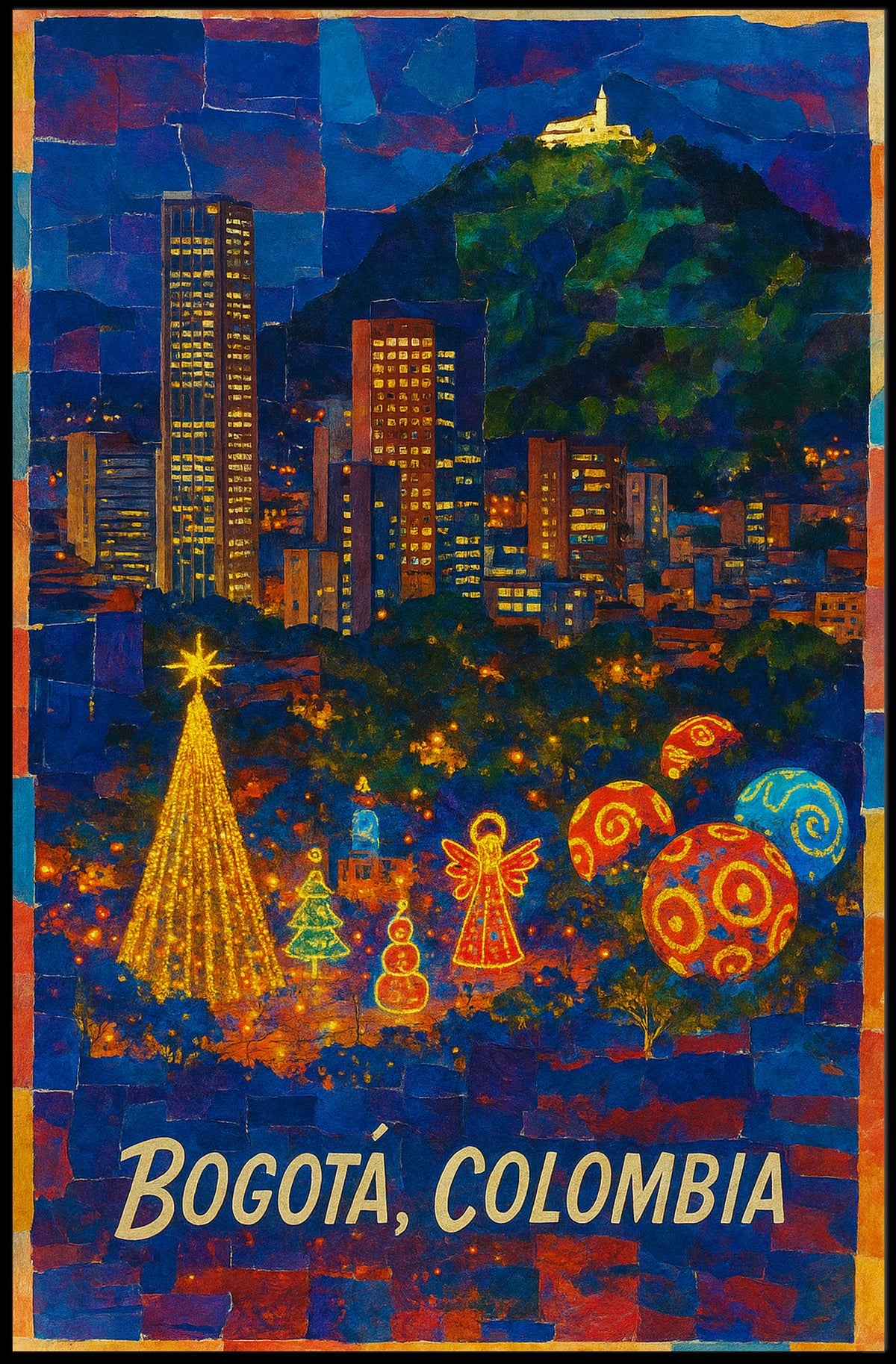 BogotΓ‘, Colombia Festive Nights Poster