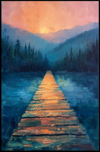 Serene Dreamlike Landscape Art Print - Abstract or Artistic Poster PosterGoat