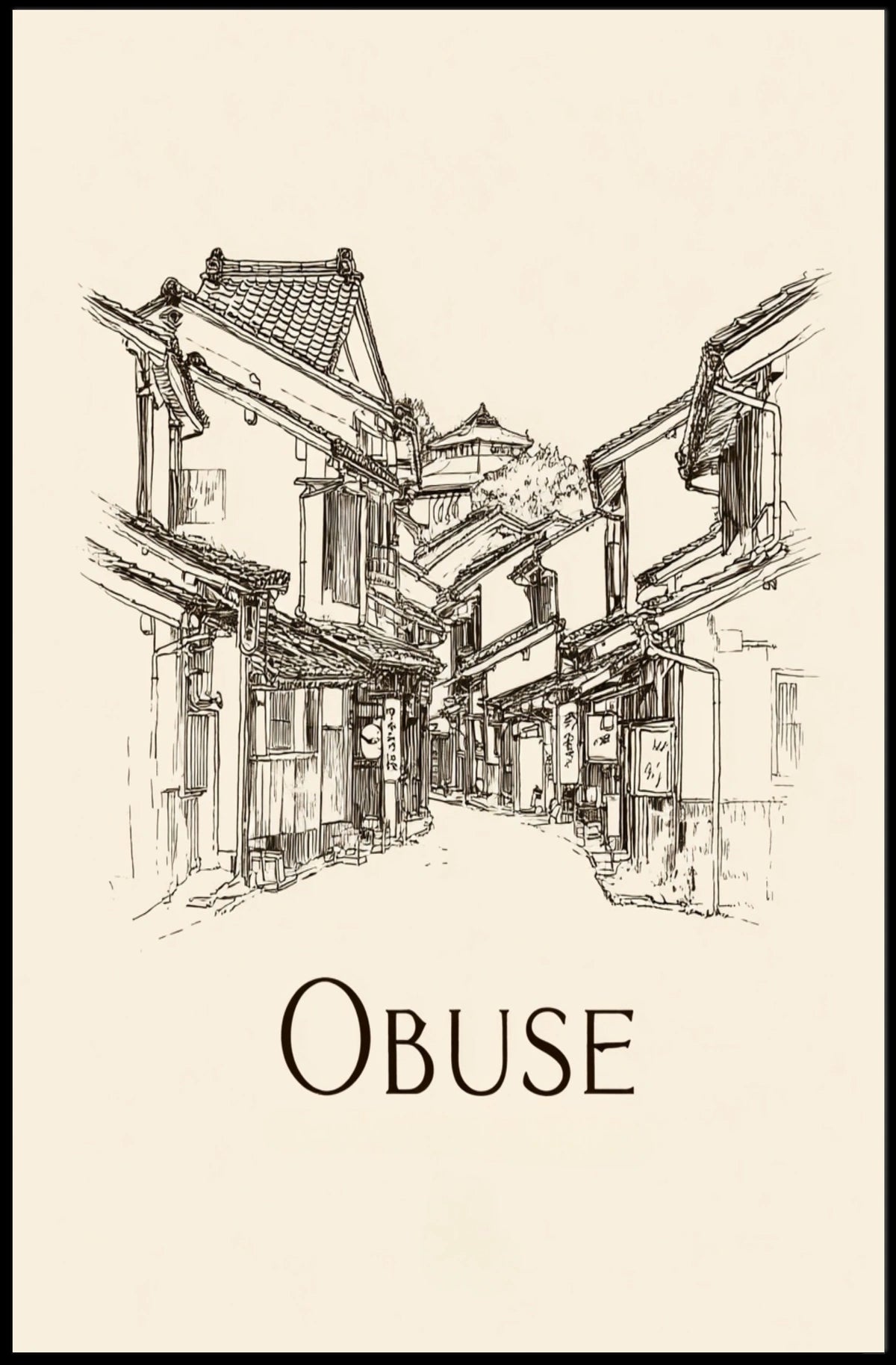 Obuse A Glimpse of Traditional Architecture Poster