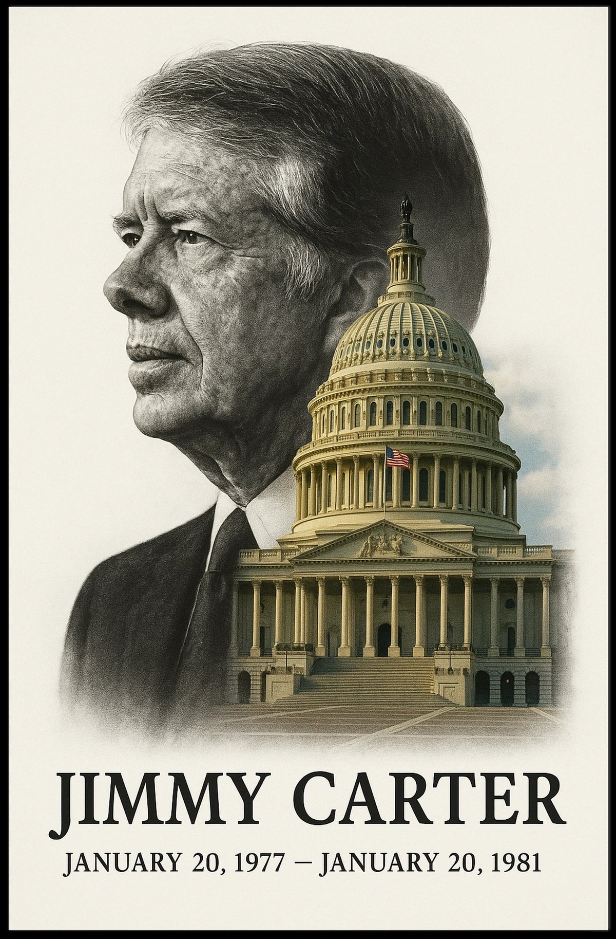 Jimmy Carter 39th President of the United States Reflections Poster