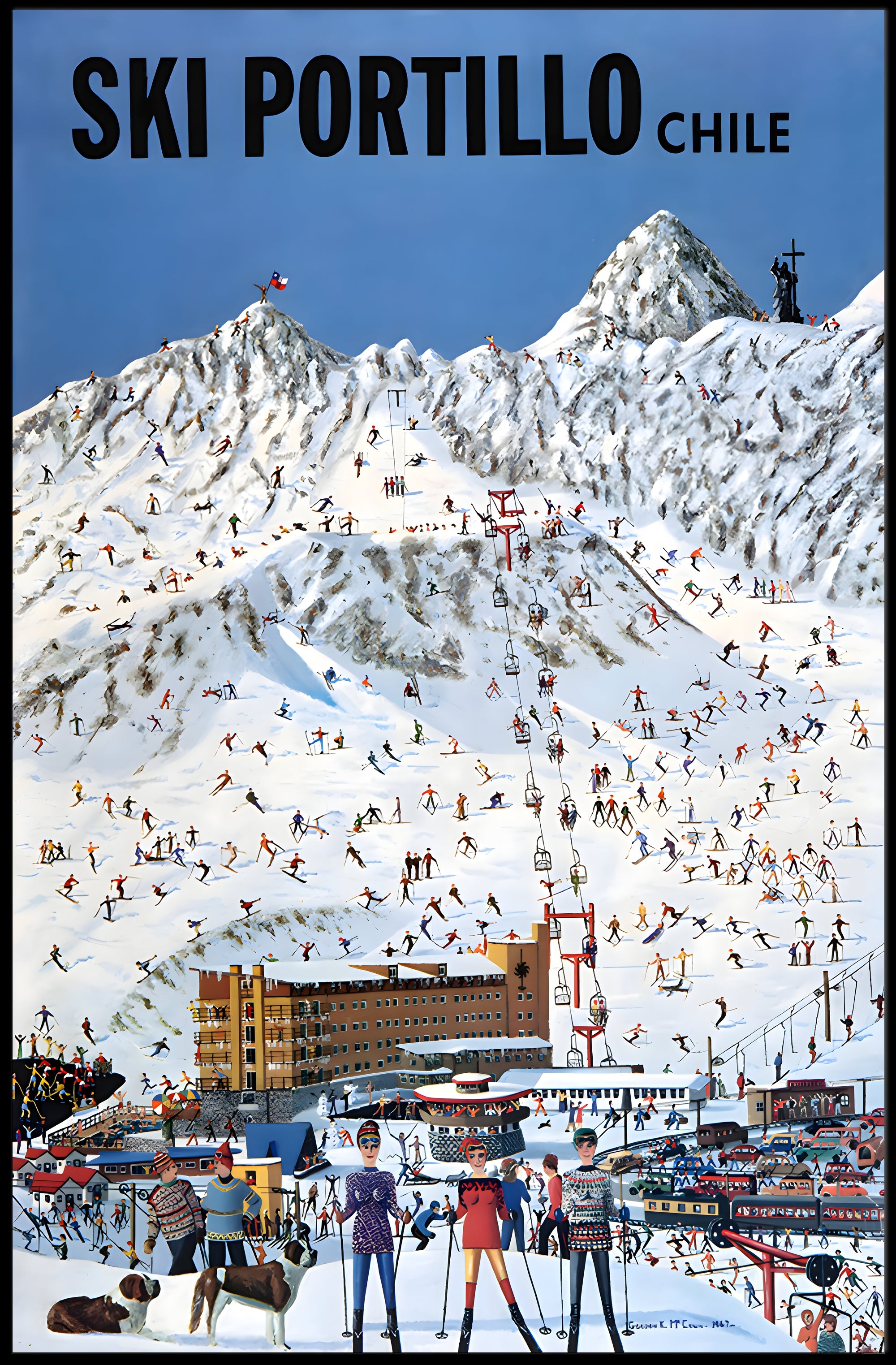 Ski Portillo Chile Vintage Travel Poster PosterGoat