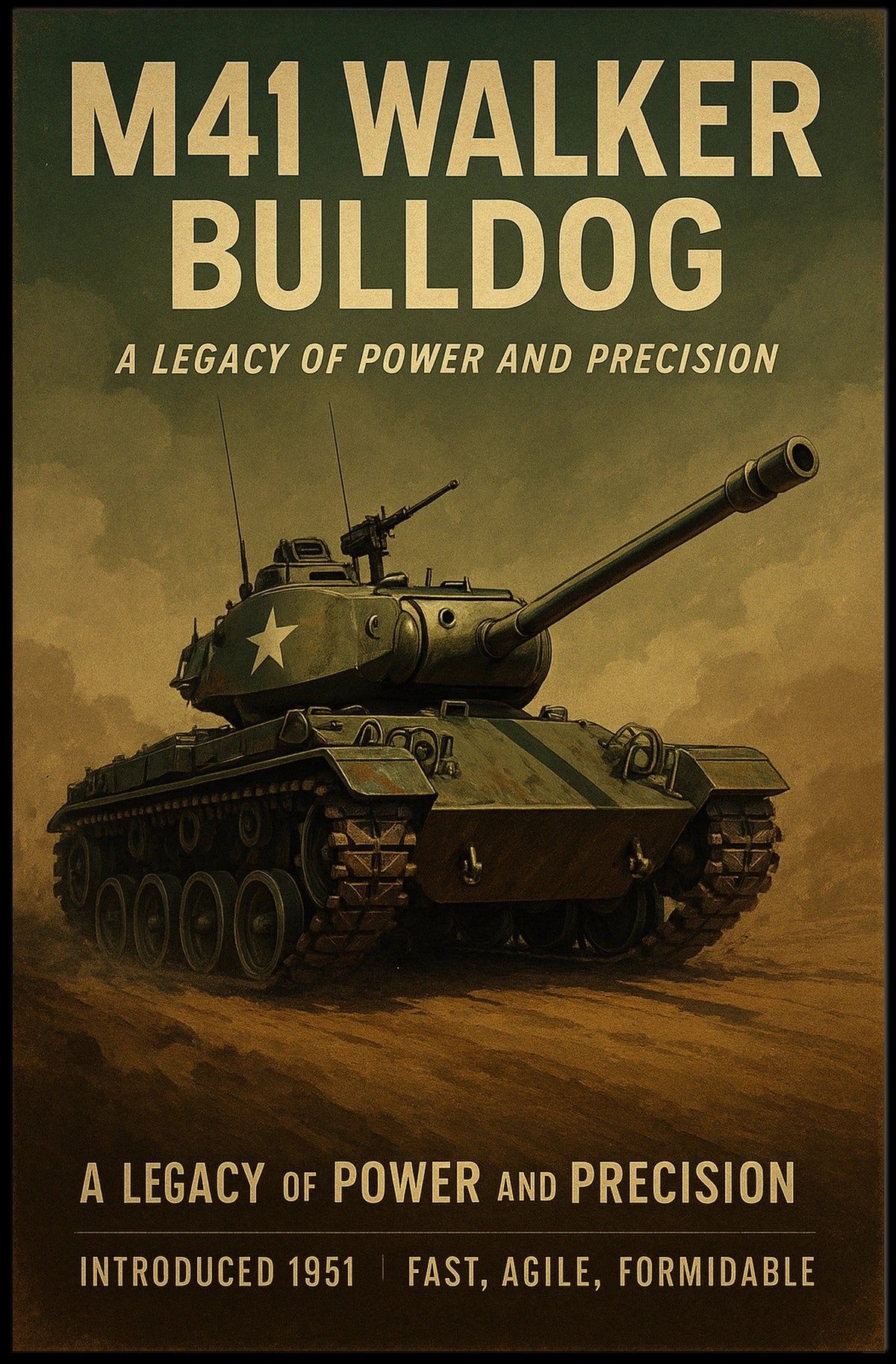 M41 Walker Bulldog A Legacy of Power and Precision Poster