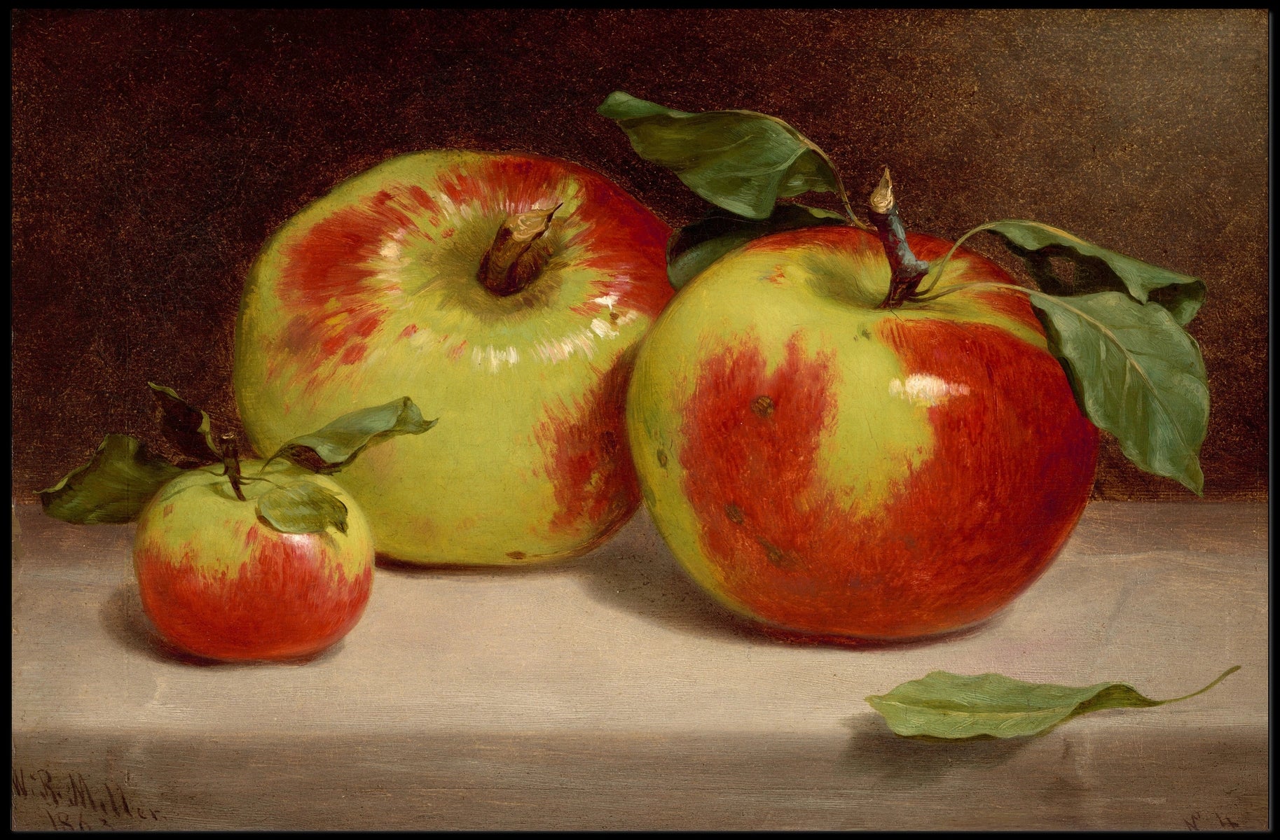 Photorealistic Apples Still Life: Artistic Poster