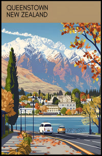 Scenic View of Queenstown Poster
