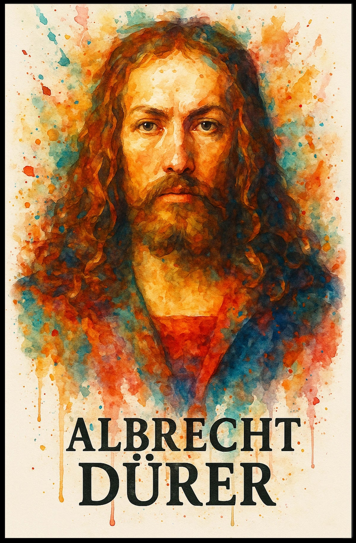 Albrecht Dürer Renaissance Watercolor Portrait Art Poster