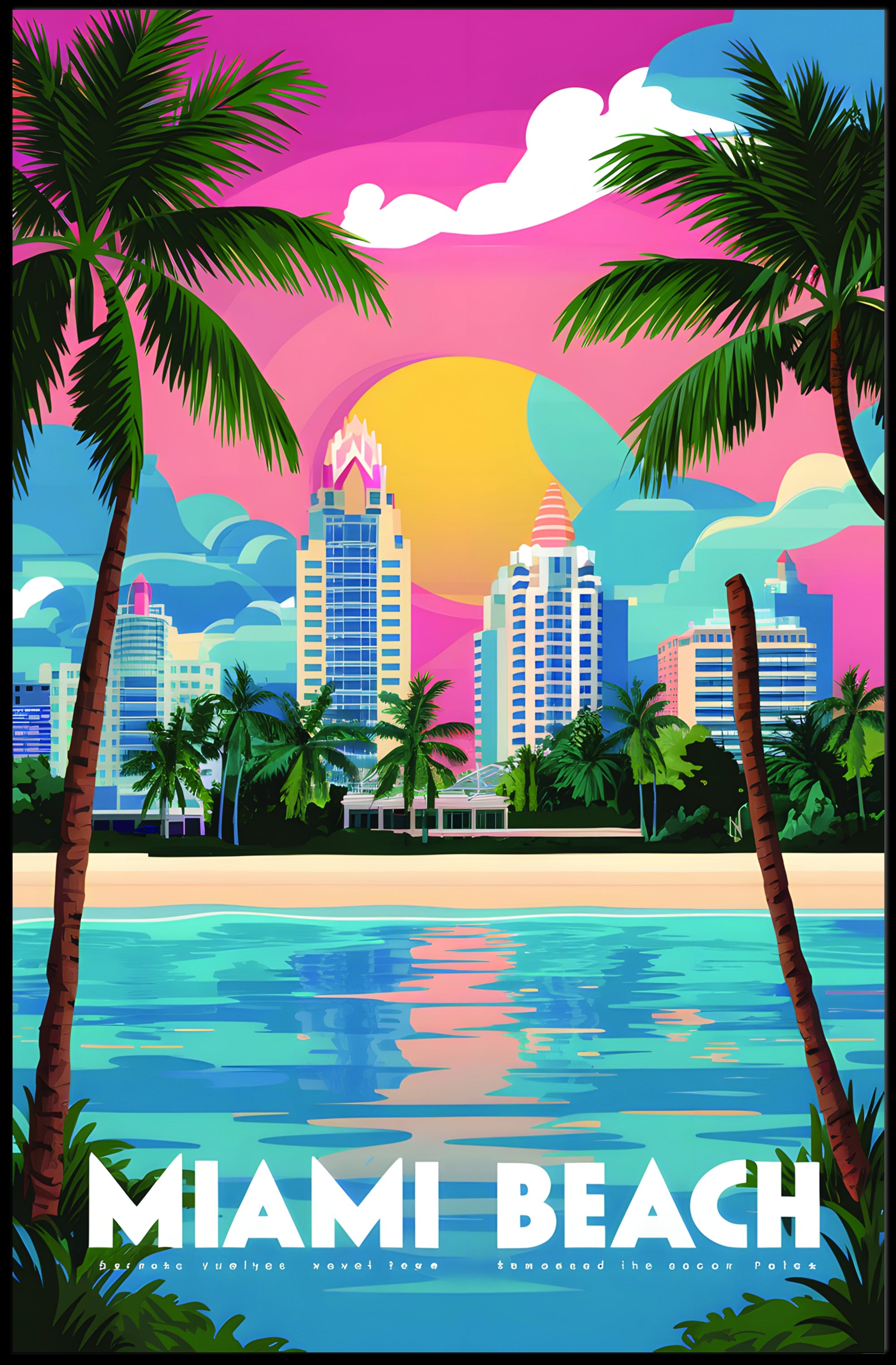 Miami Beach Vibes Poster