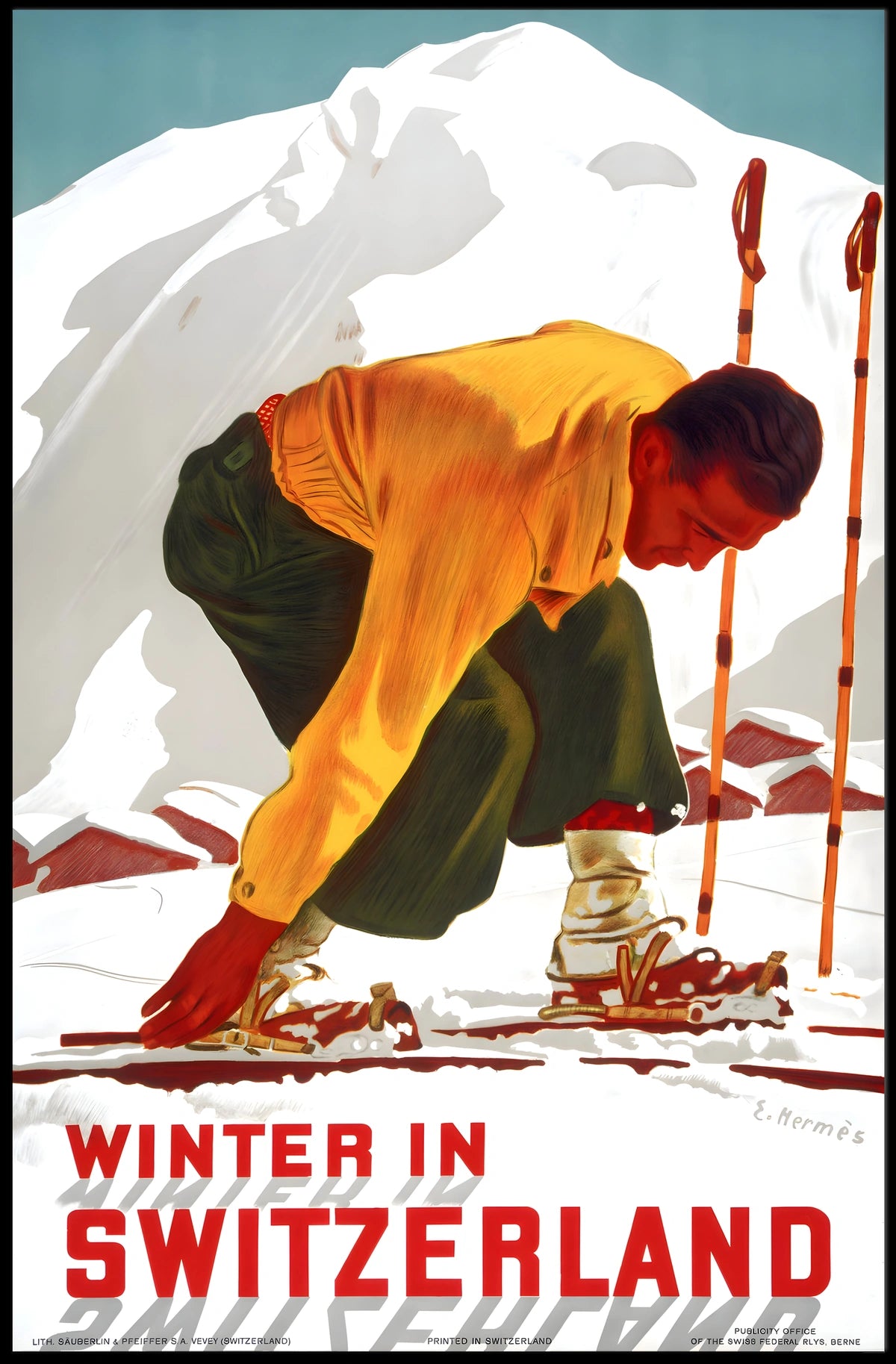 Winter In Switzerland Poster