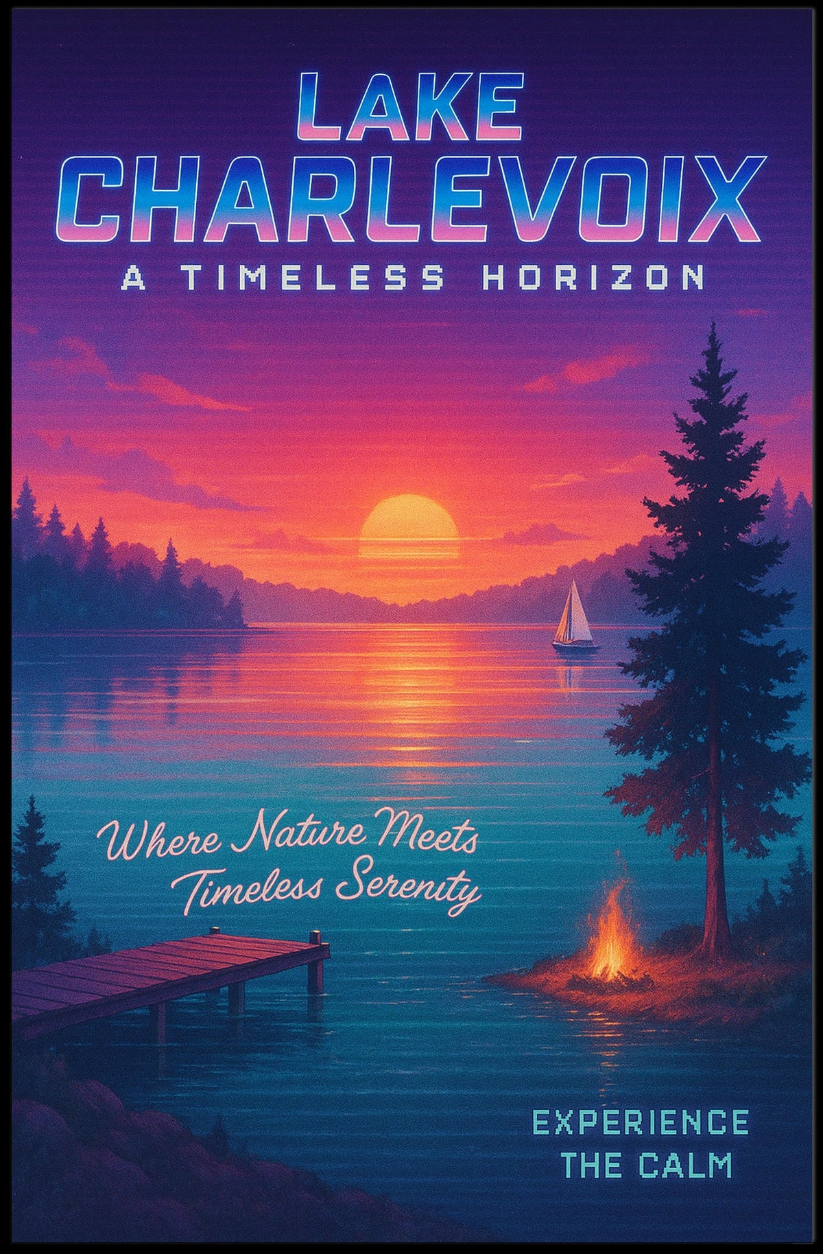 Lake Charlevoix A Timeless Horizon Poster