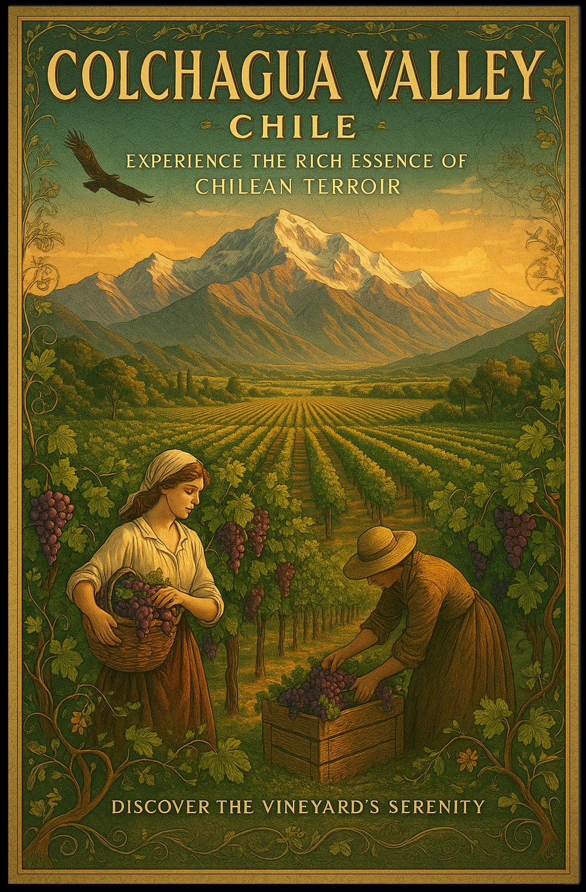 Colchagua Valley Discover the Vineyards Serenity Poster