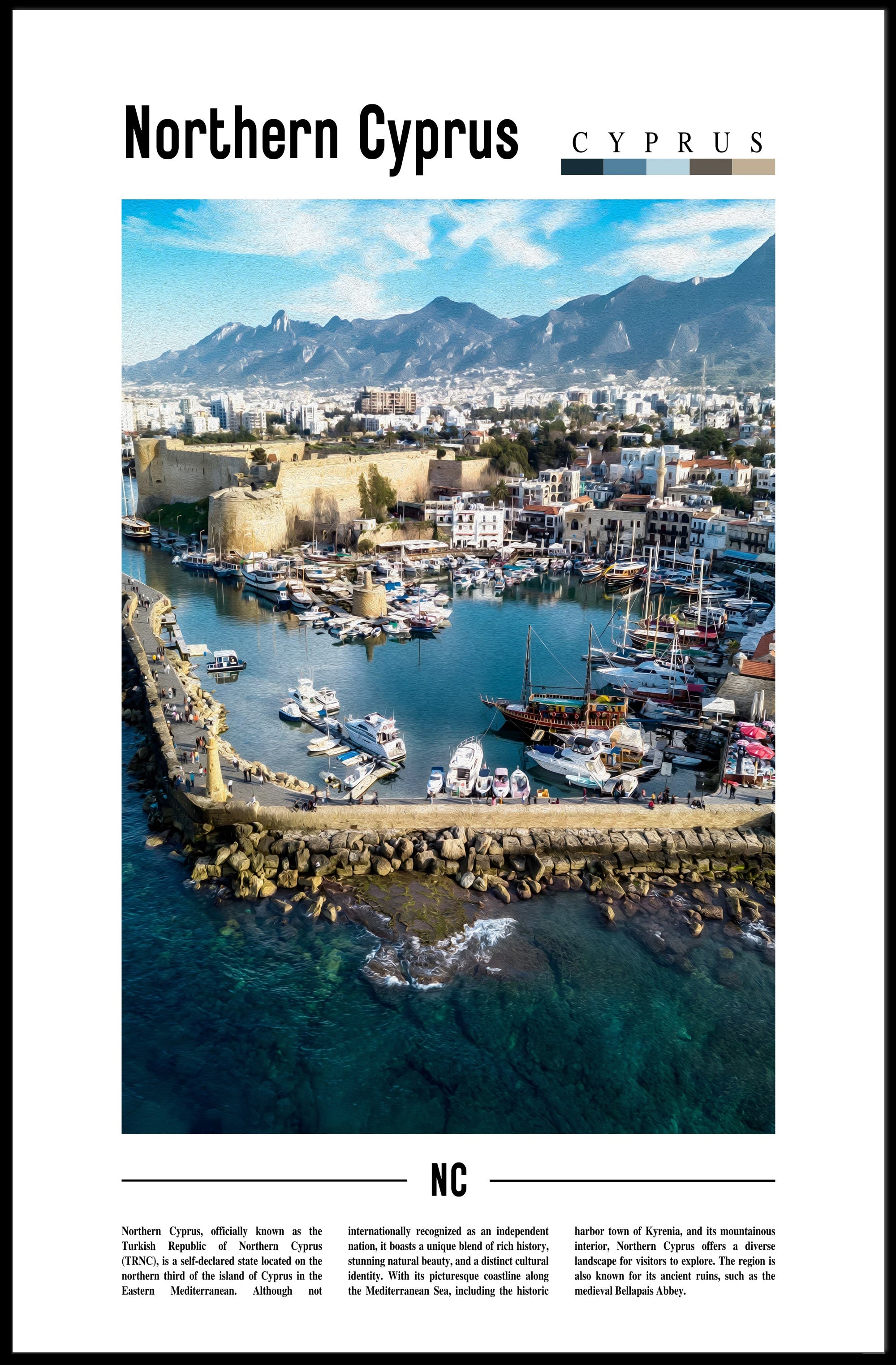 Kyrenia Coastal Beauty Travel Poster PosterGoat