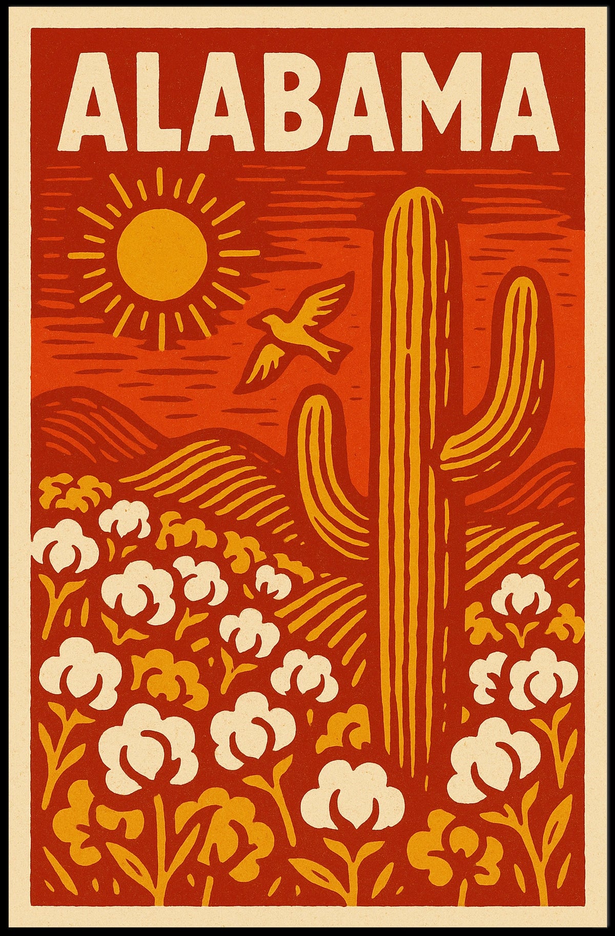 Alabama Vibrant Landscape Poster