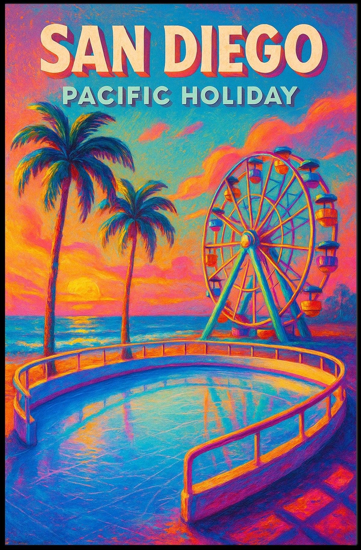 San Diego Pacific Holiday Poster