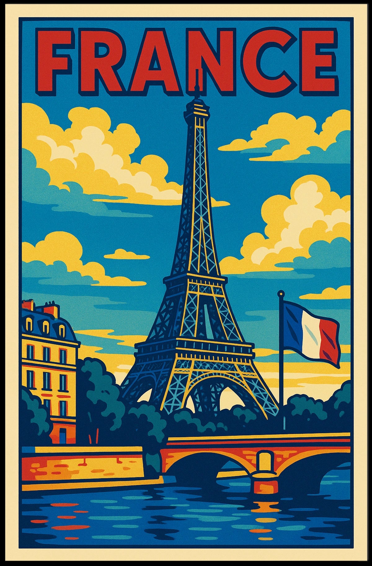 France Travel Poster