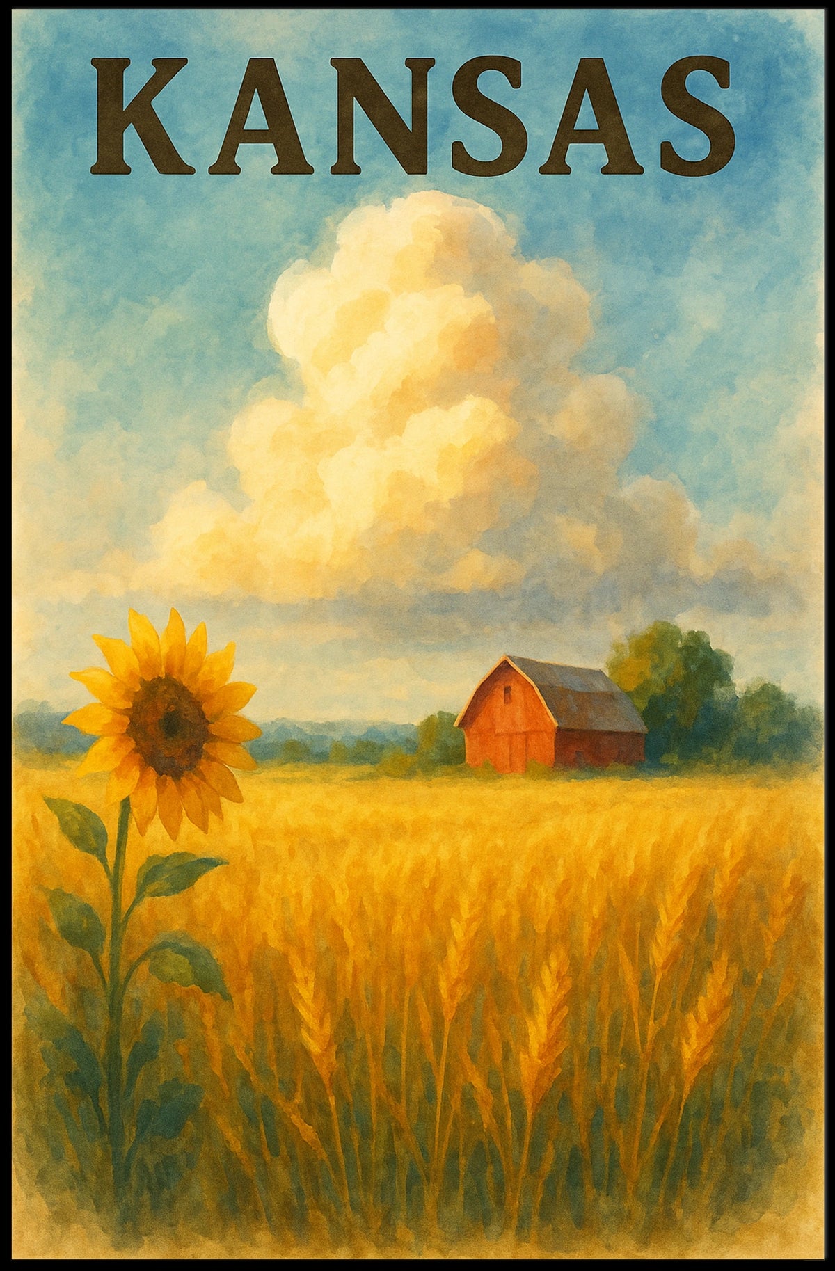 Kansas Landscape Poster