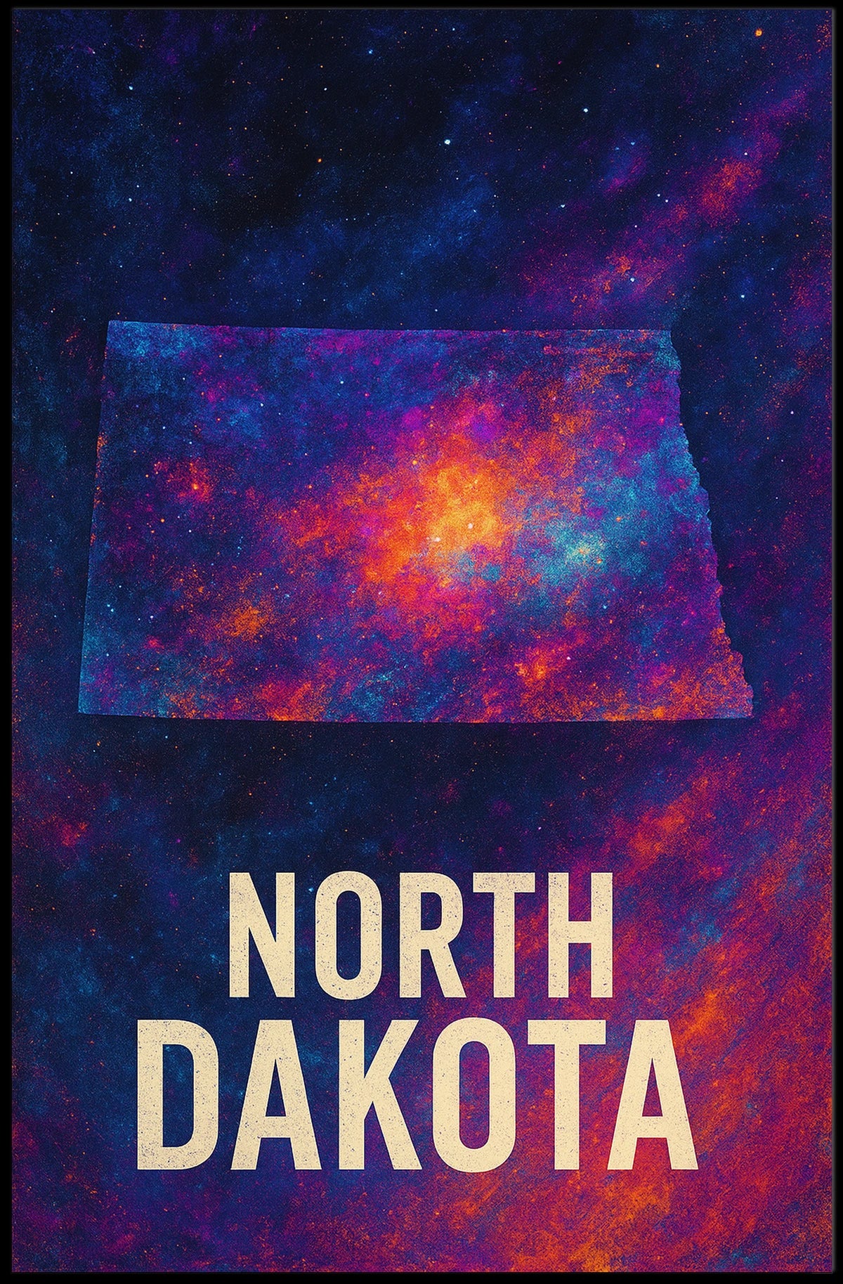 North Dakota Cosmic Landscape Poster