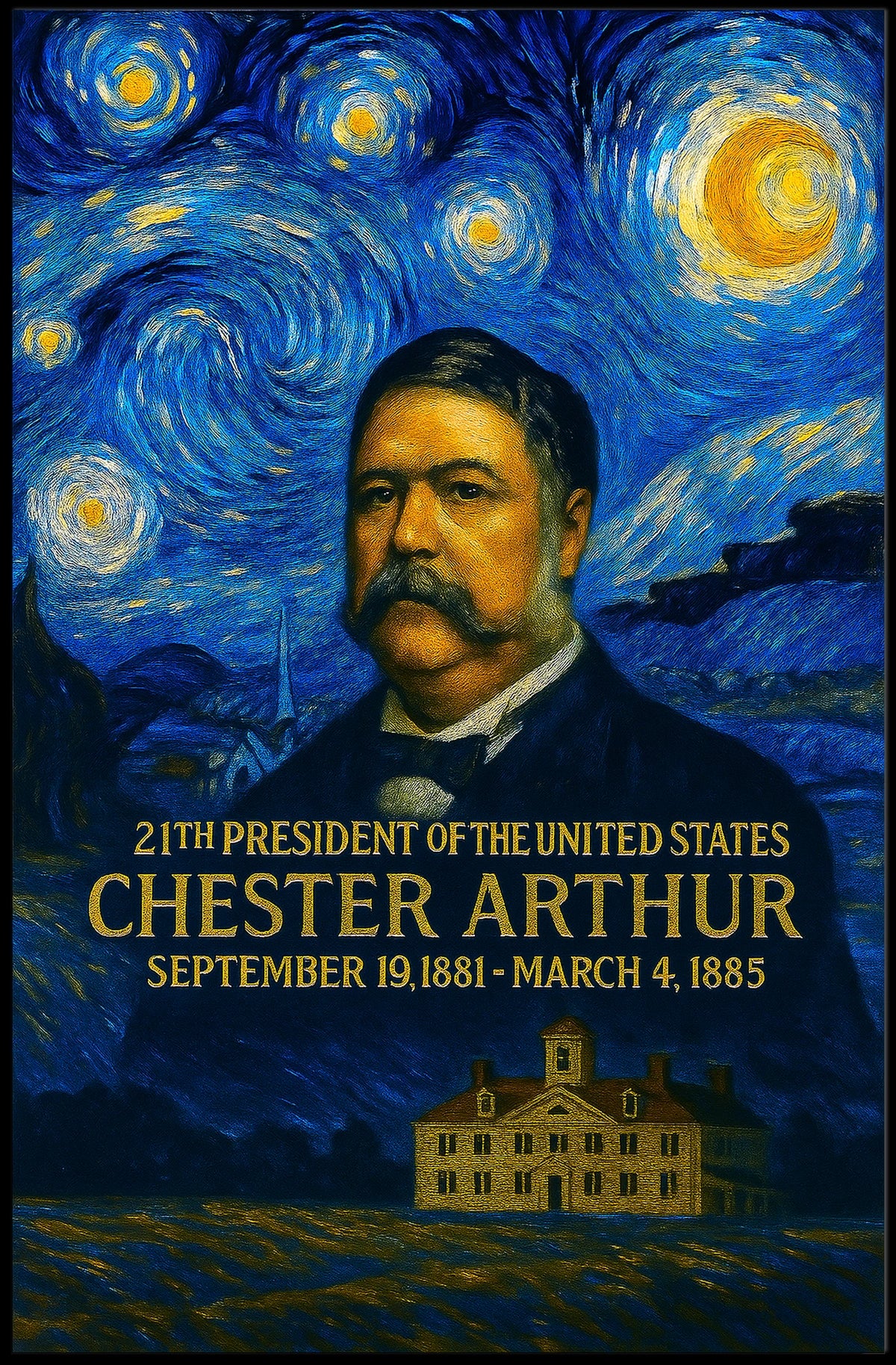 Chester A. Arthur 21st President of the United States Presidential Masterpiece Series Poster